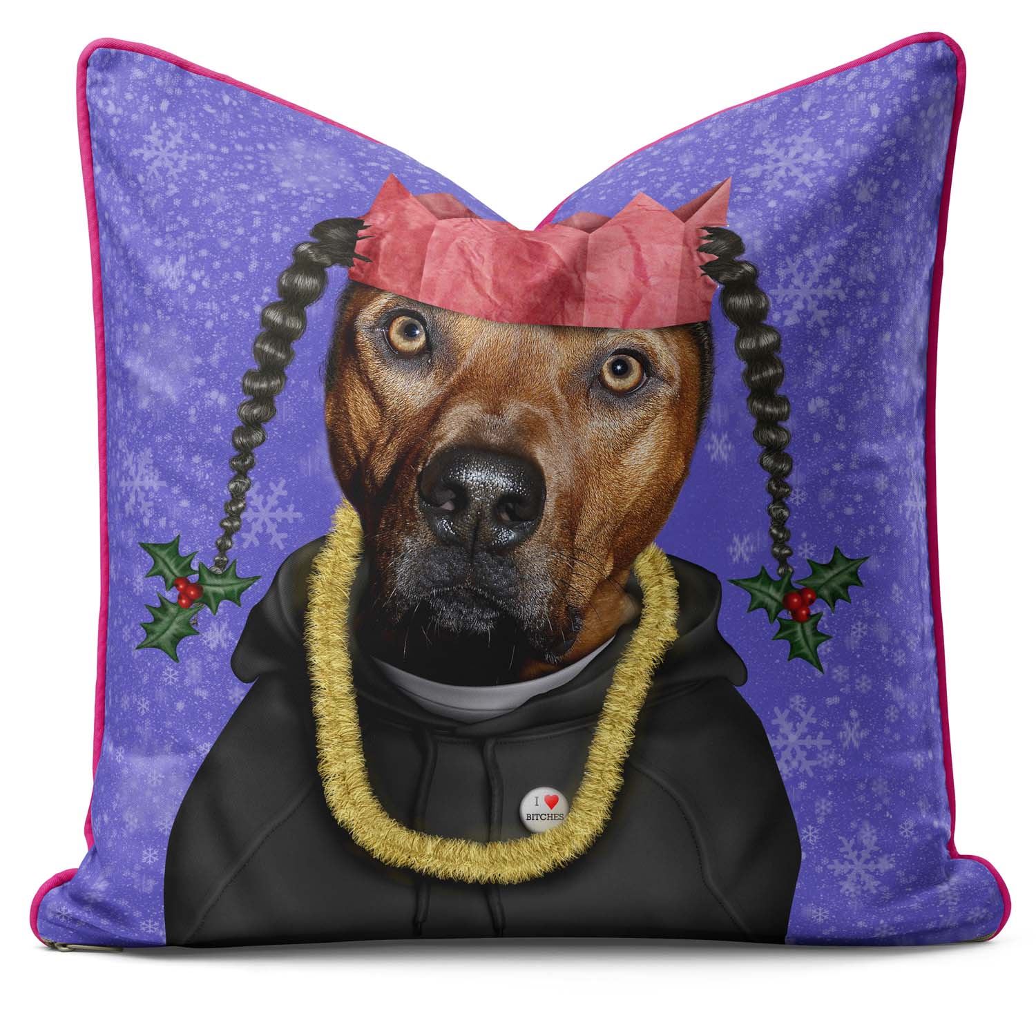 Christmas Rap - Pets Rock Cushion