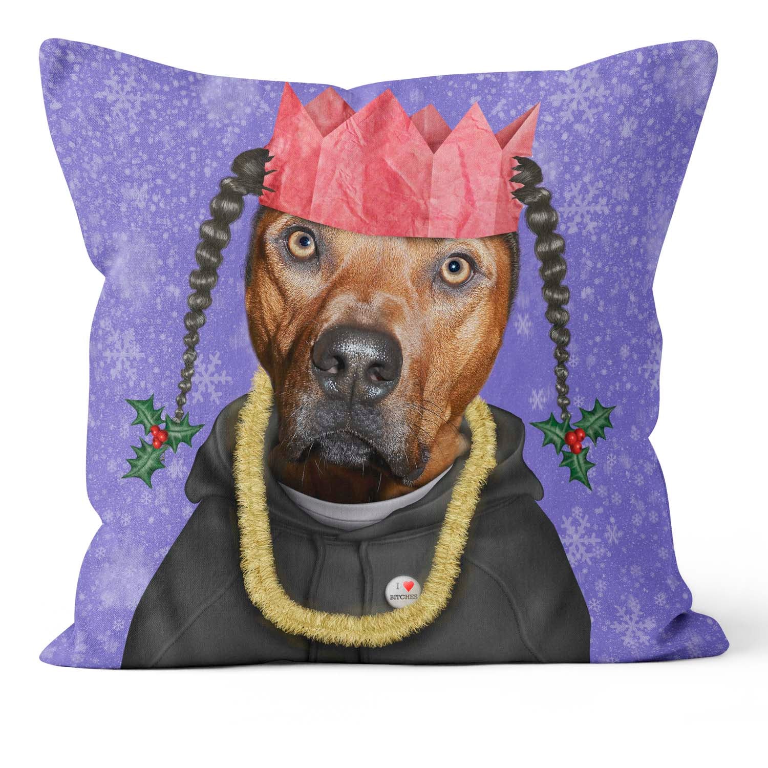 Christmas Rap - Pets Rock Cushion