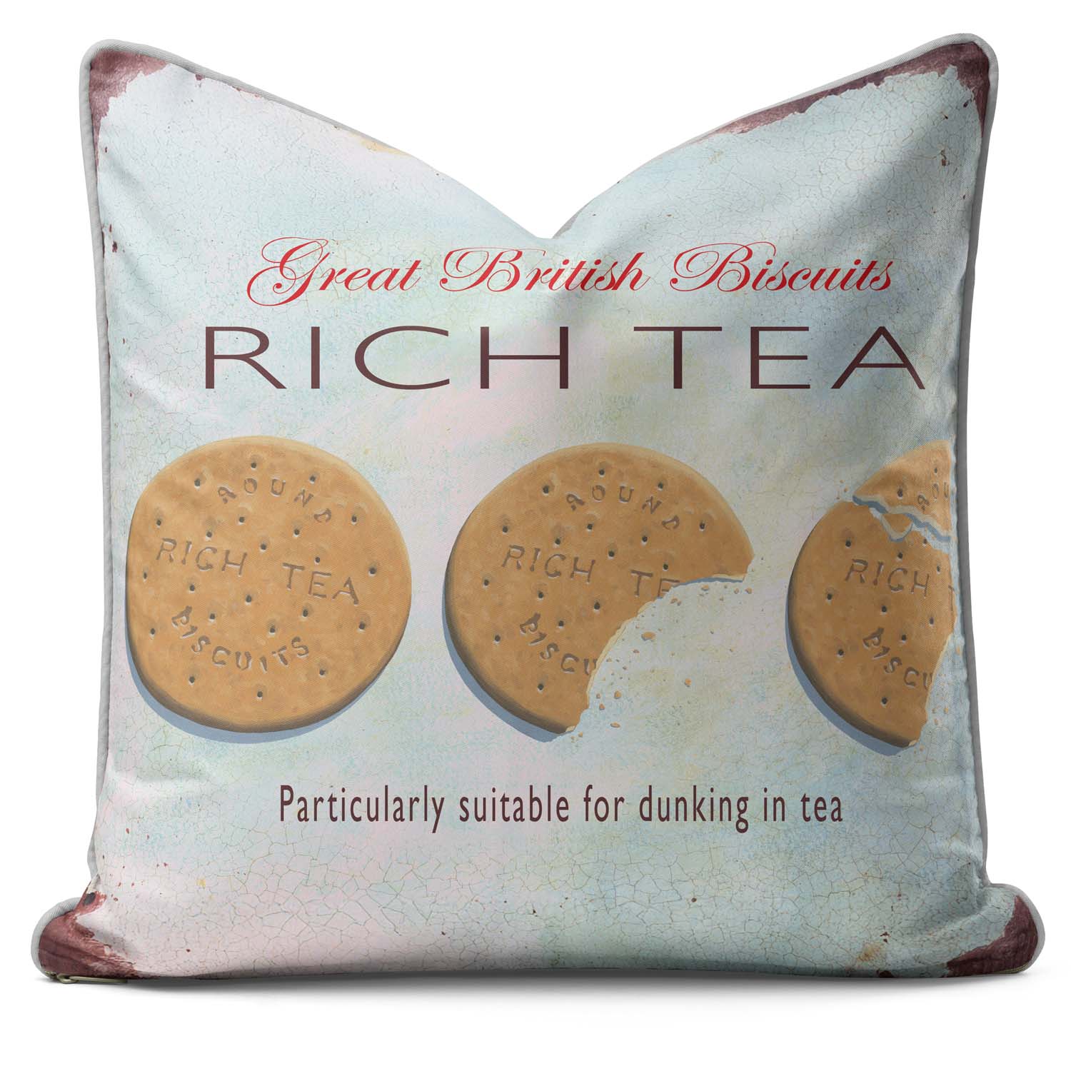 Rich Tea Biscuit - Martin Wiscombe - Art Print Cushion