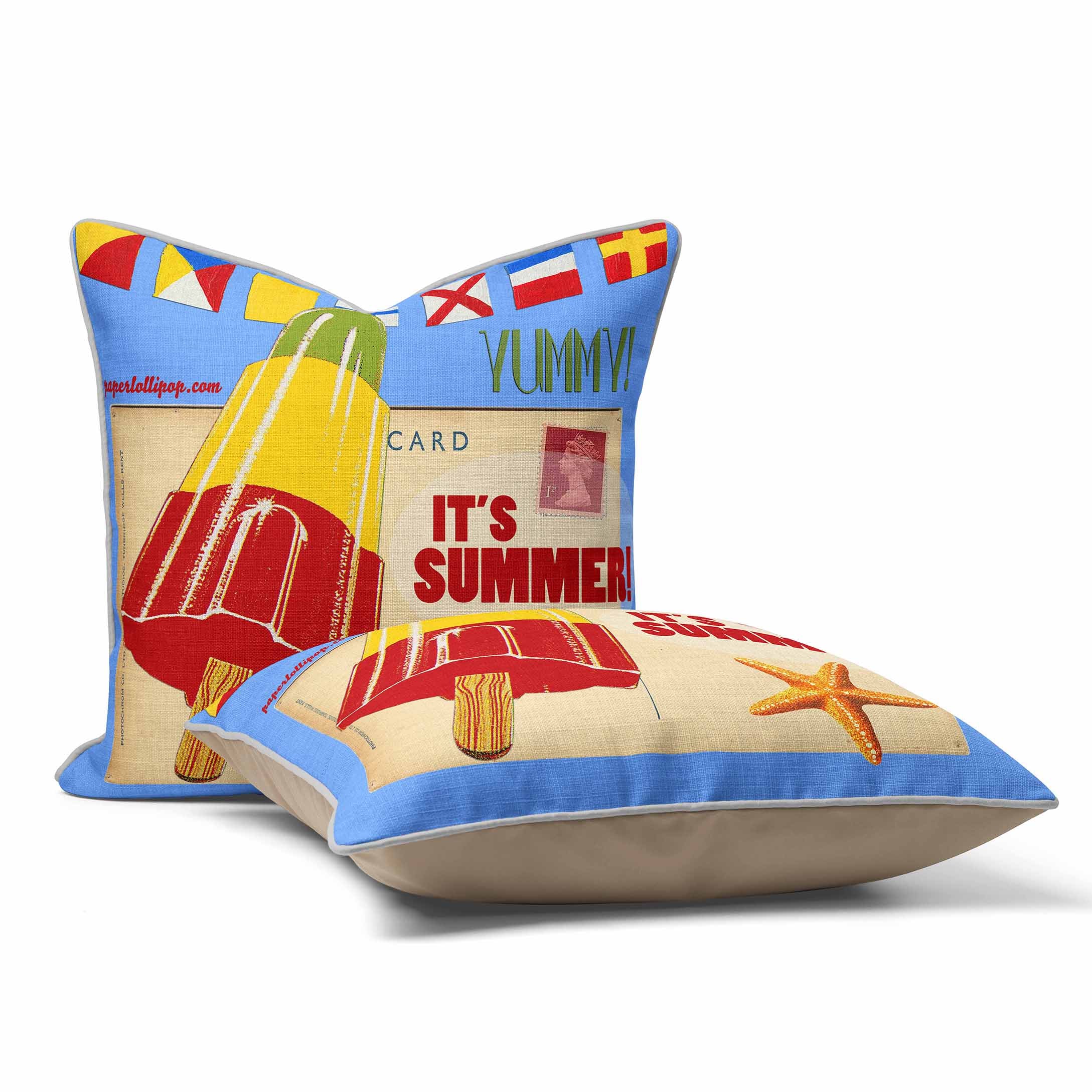 Its Summer Time Yummy - British Retro Cushion