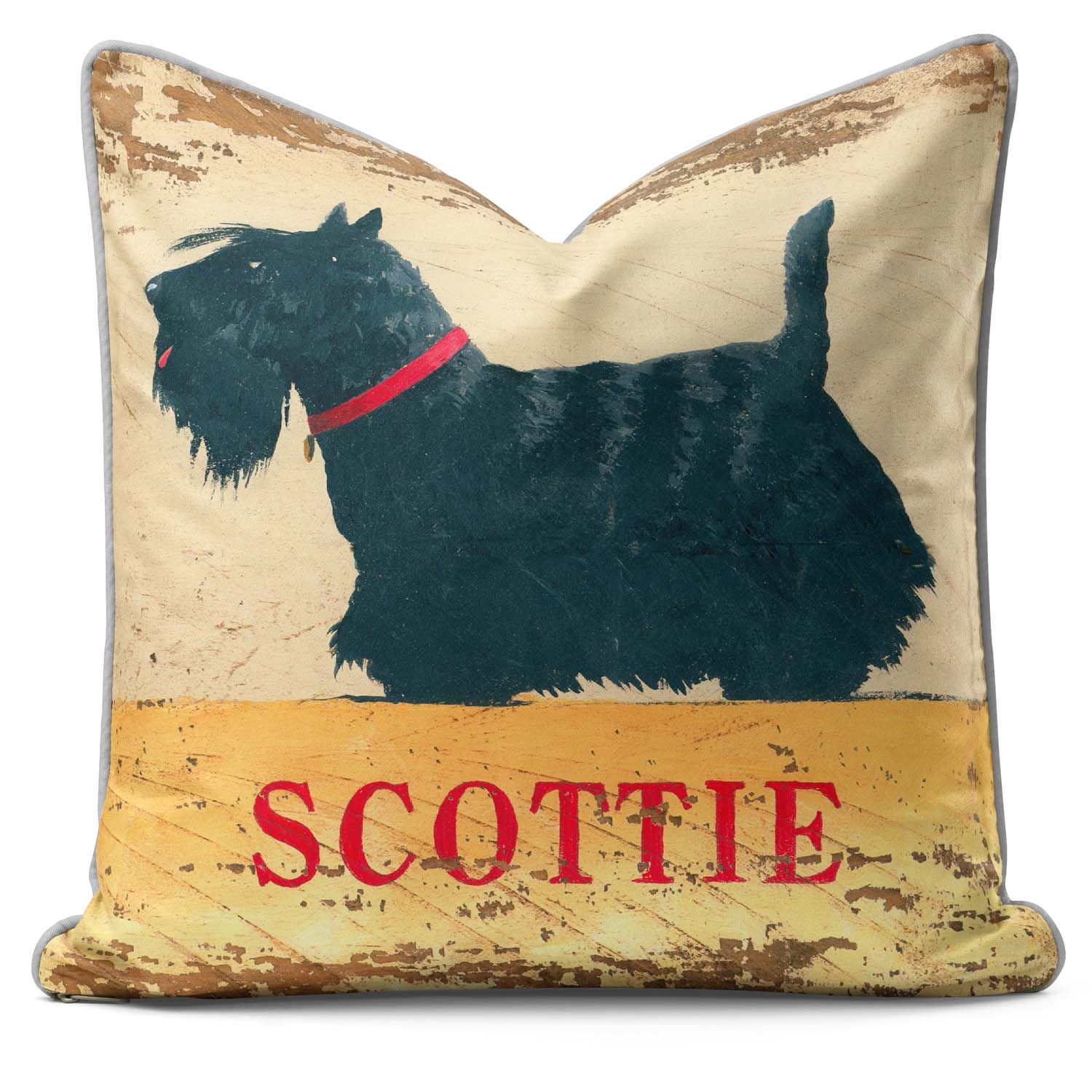 Scottie Dog - British Retro Cushion