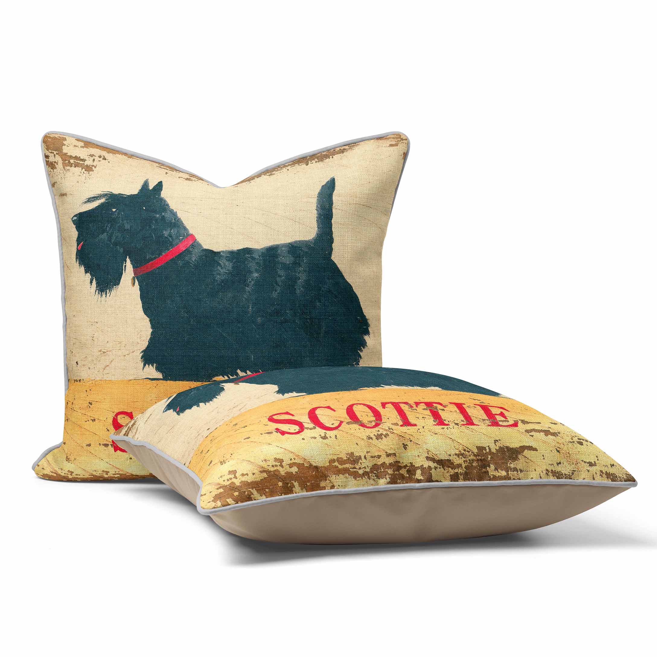 Scottie Dog - British Retro Cushion