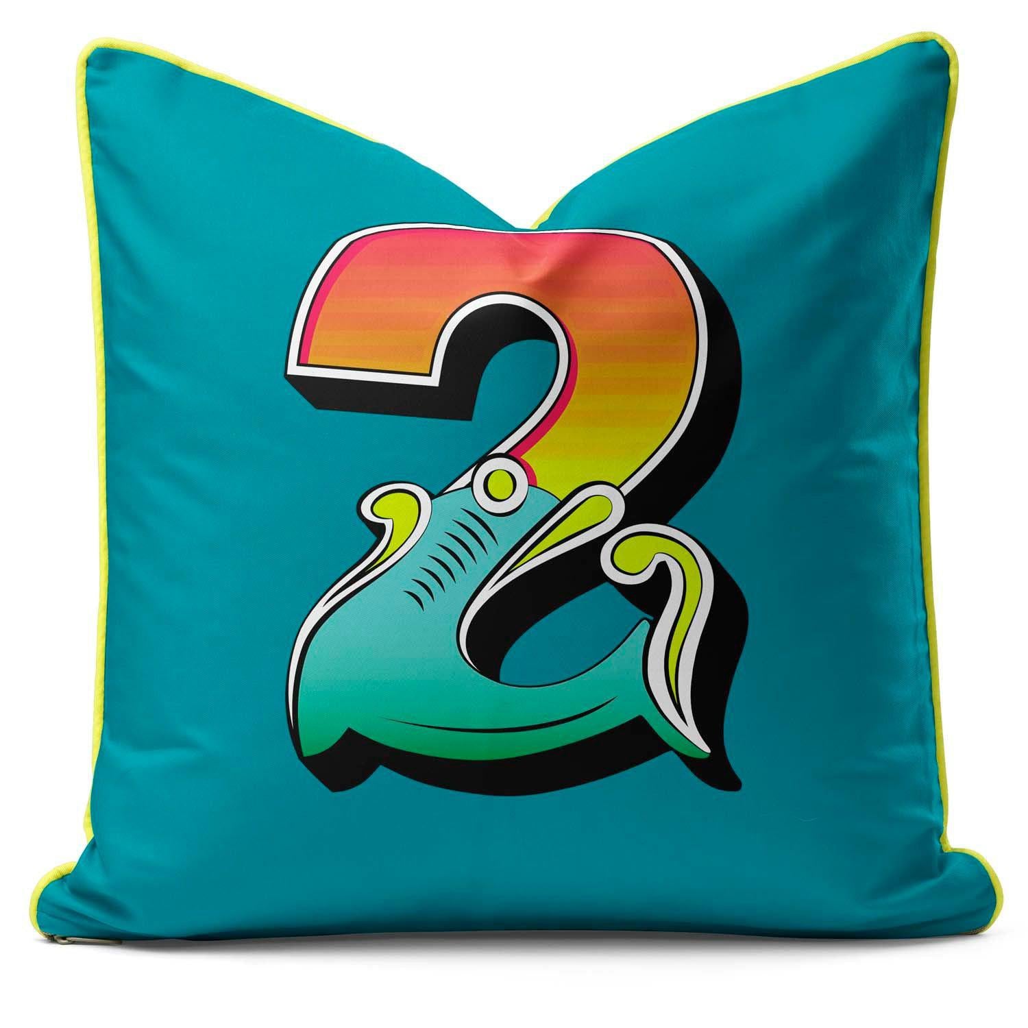 Showtime! - Carnival Font Number Teal From 0 to 9