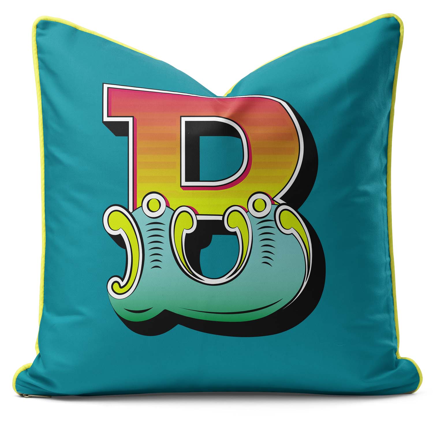 Showtime! - Carnival Font Letter Teal From A to Z