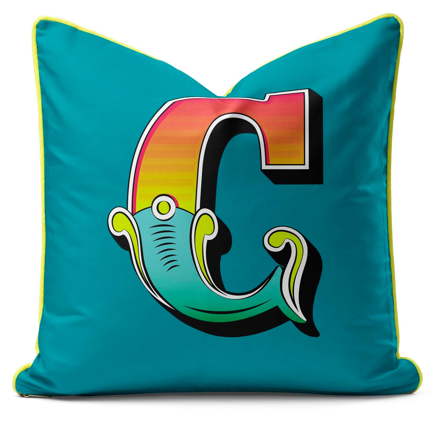 Showtime! - Carnival Font Letter Teal From A to Z