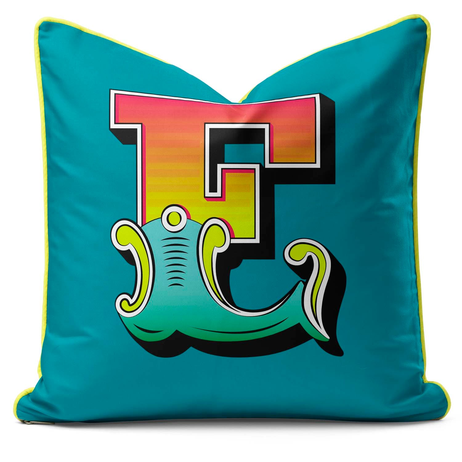 Showtime! - Carnival Font Letter Teal From A to Z