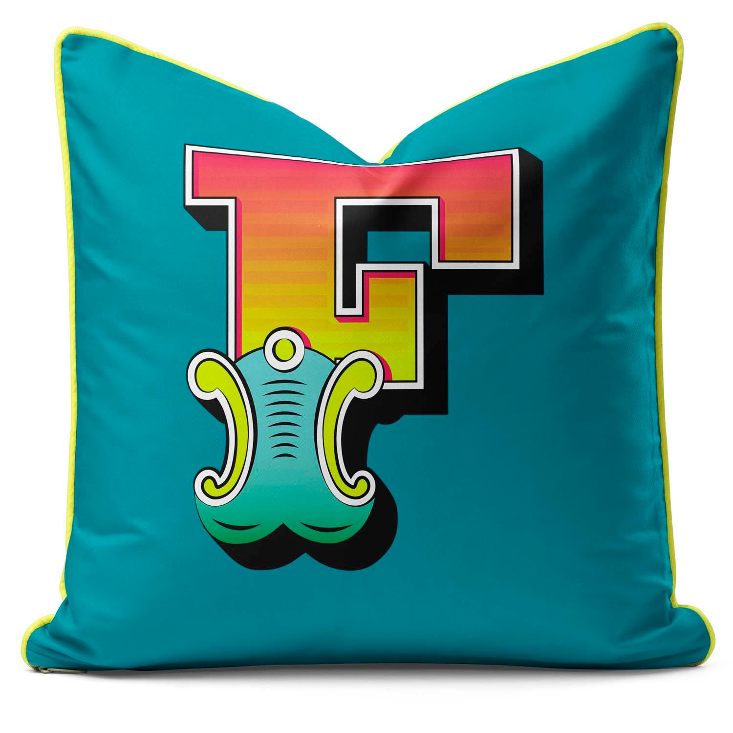 Showtime! - Carnival Font Letter Teal From A to Z