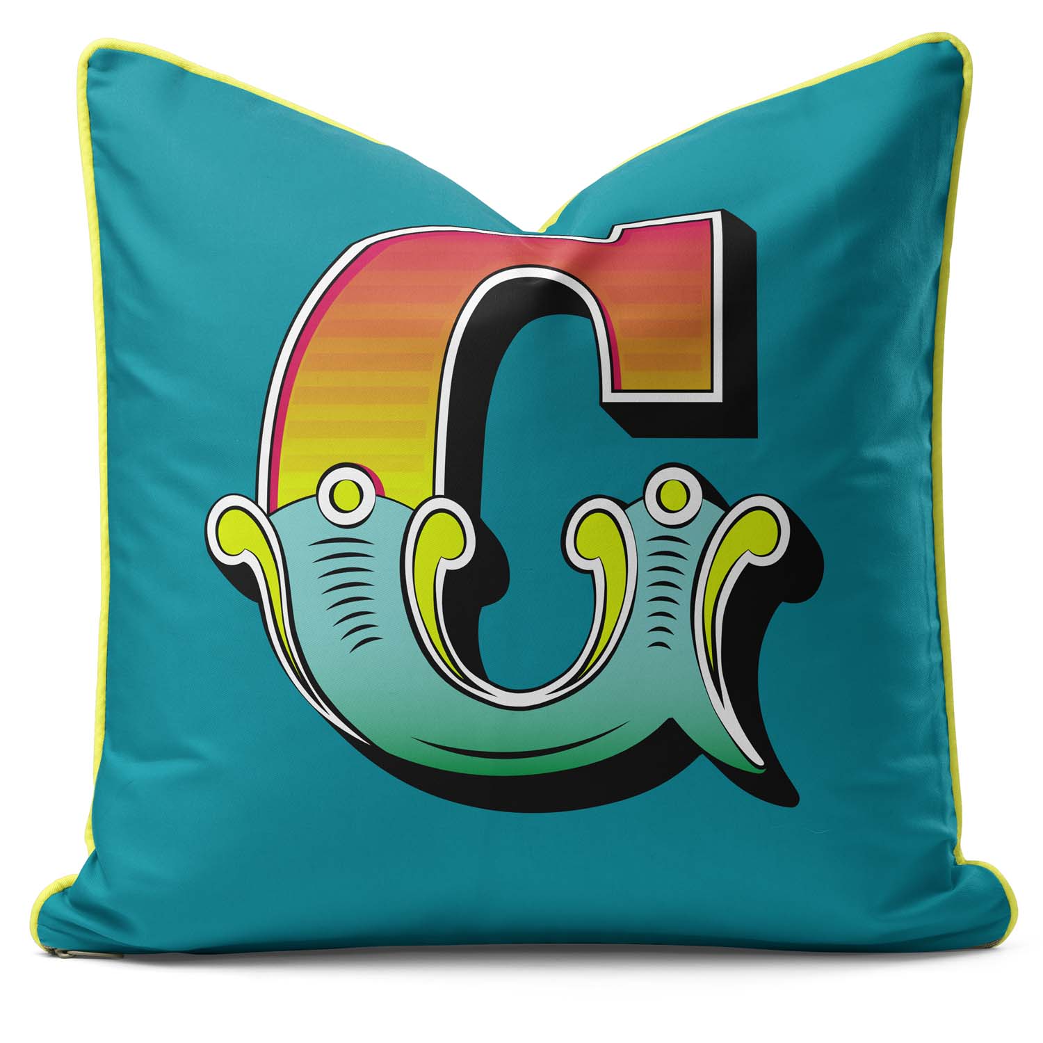 Showtime! - Carnival Font Letter Teal From A to Z