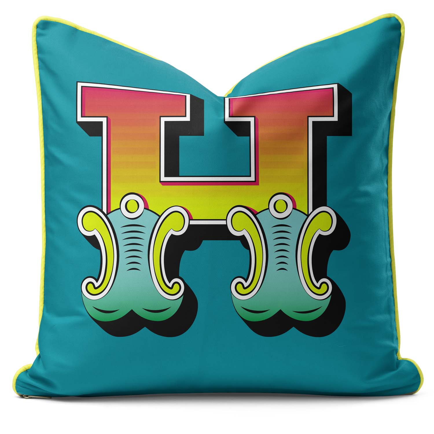 Showtime! - Carnival Font Letter Teal From A to Z