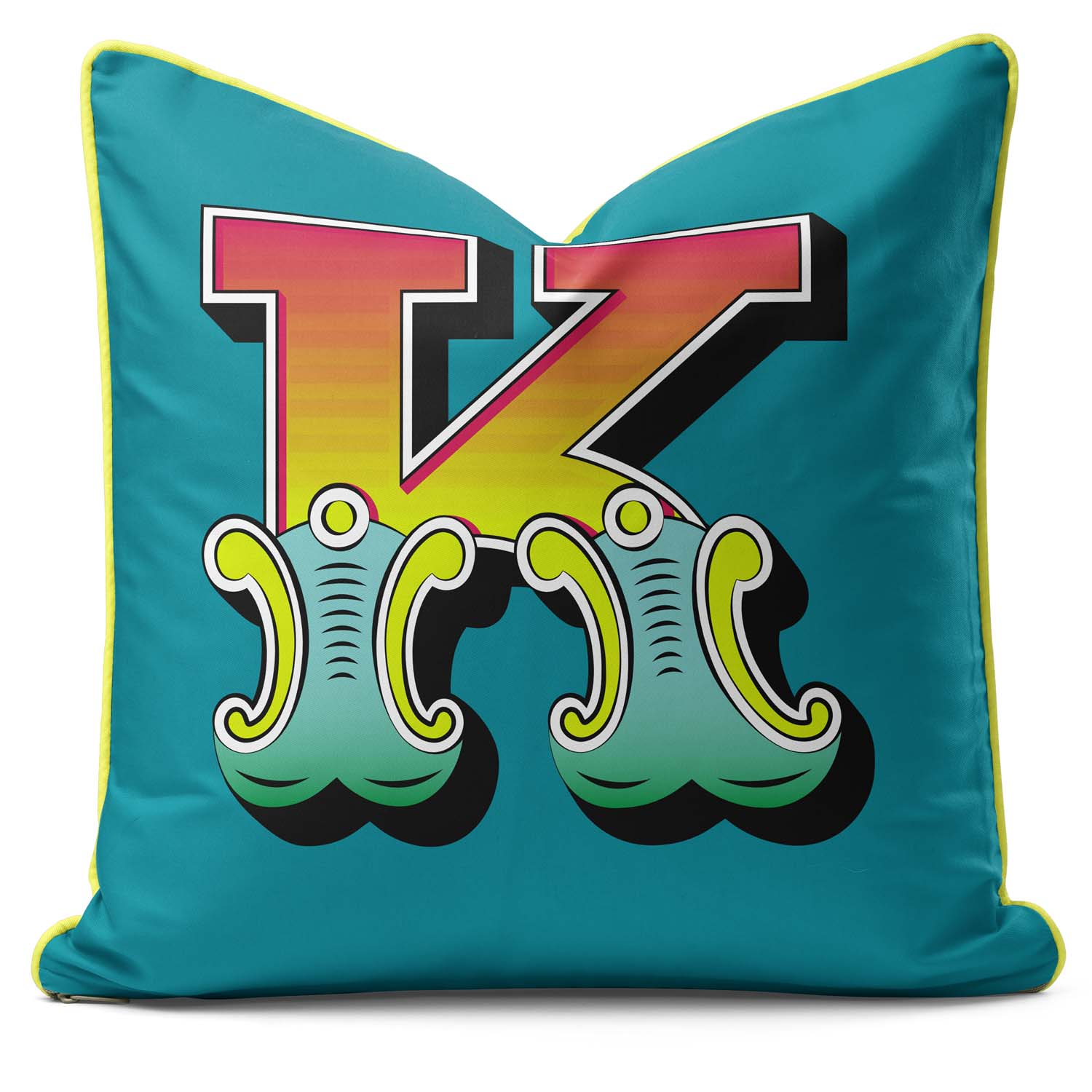 Showtime! - Carnival Font Letter Teal From A to Z