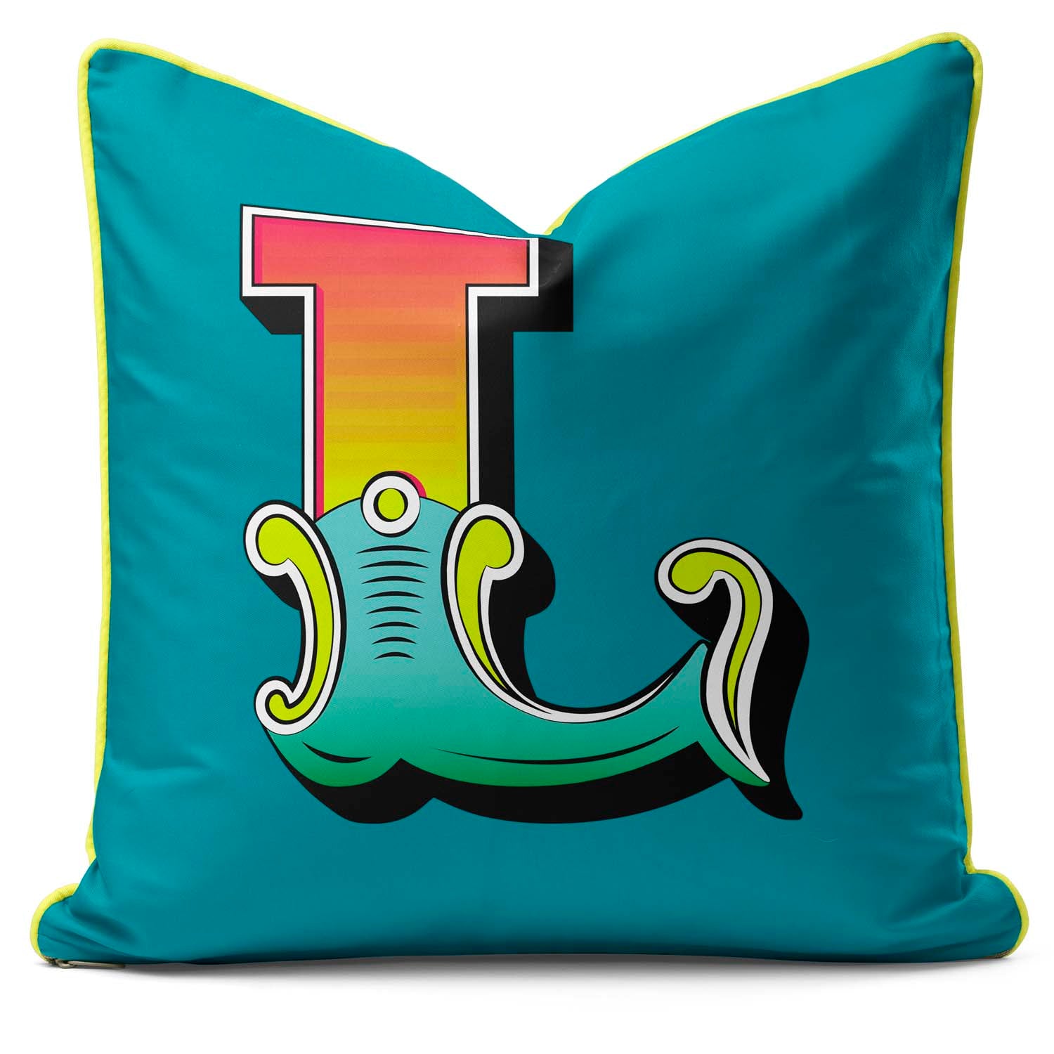 Showtime! - Carnival Font Letter Teal From A to Z