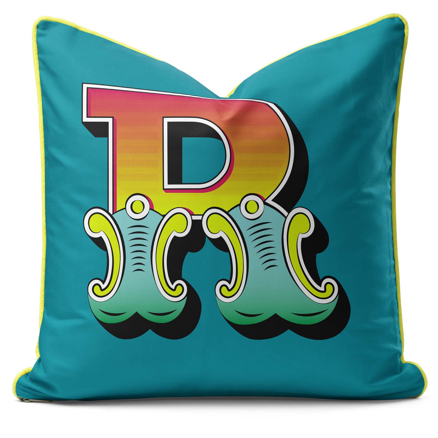 Showtime! - Carnival Font Letter Teal From A to Z