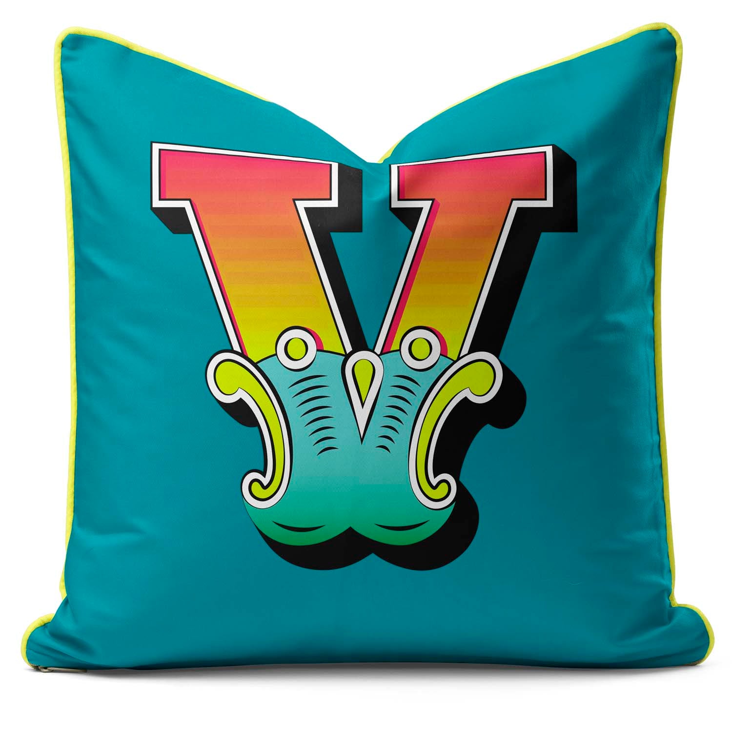 Showtime! - Carnival Font Letter Teal From A to Z