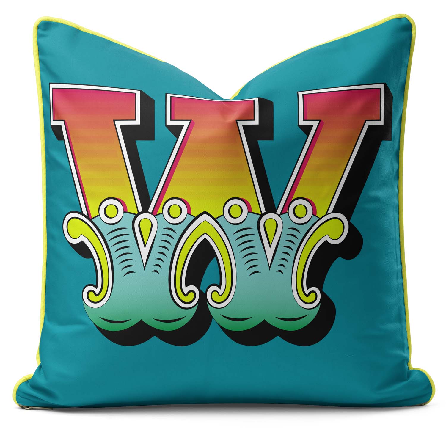 Showtime! - Carnival Font Letter Teal From A to Z