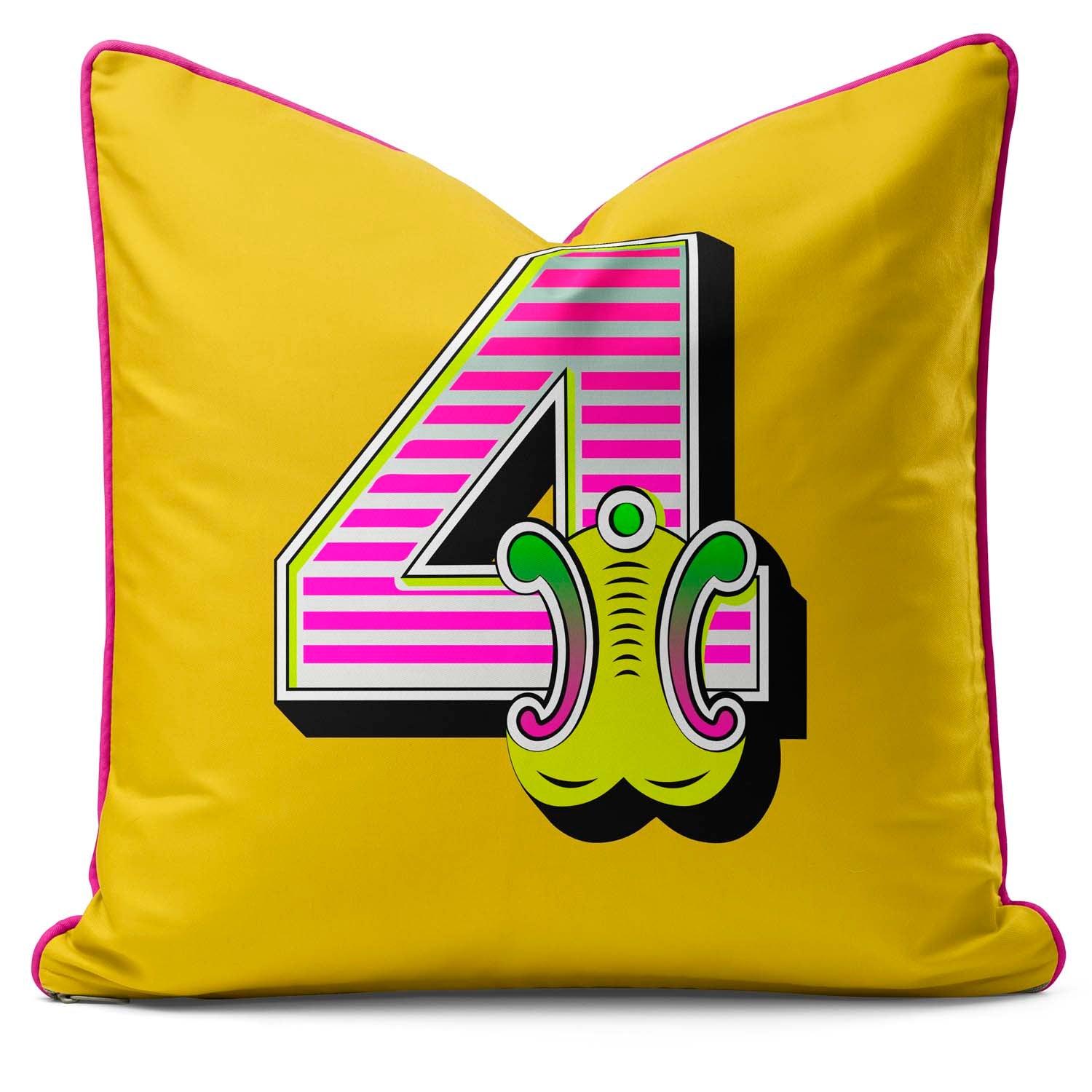 Showtime! - Carnival Font Number Vibrant Yellow From 0 to 9