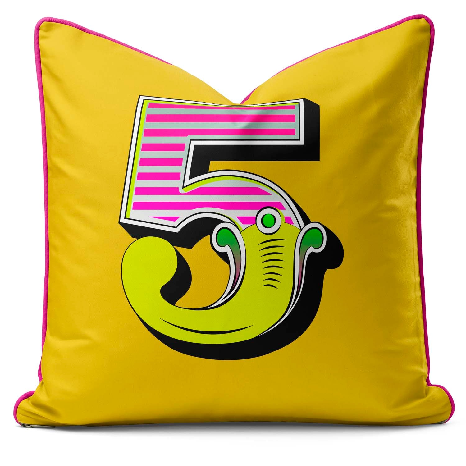 Showtime! - Carnival Font Number Vibrant Yellow From 0 to 9