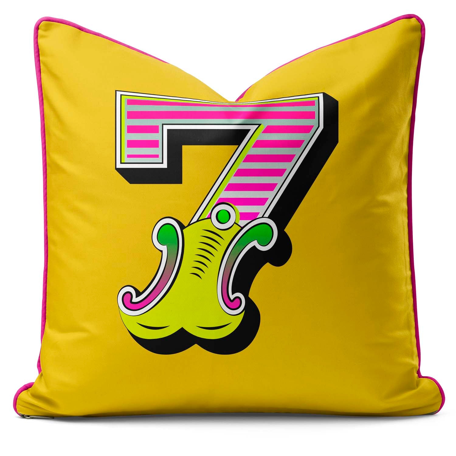 Showtime! - Carnival Font Number Vibrant Yellow From 0 to 9