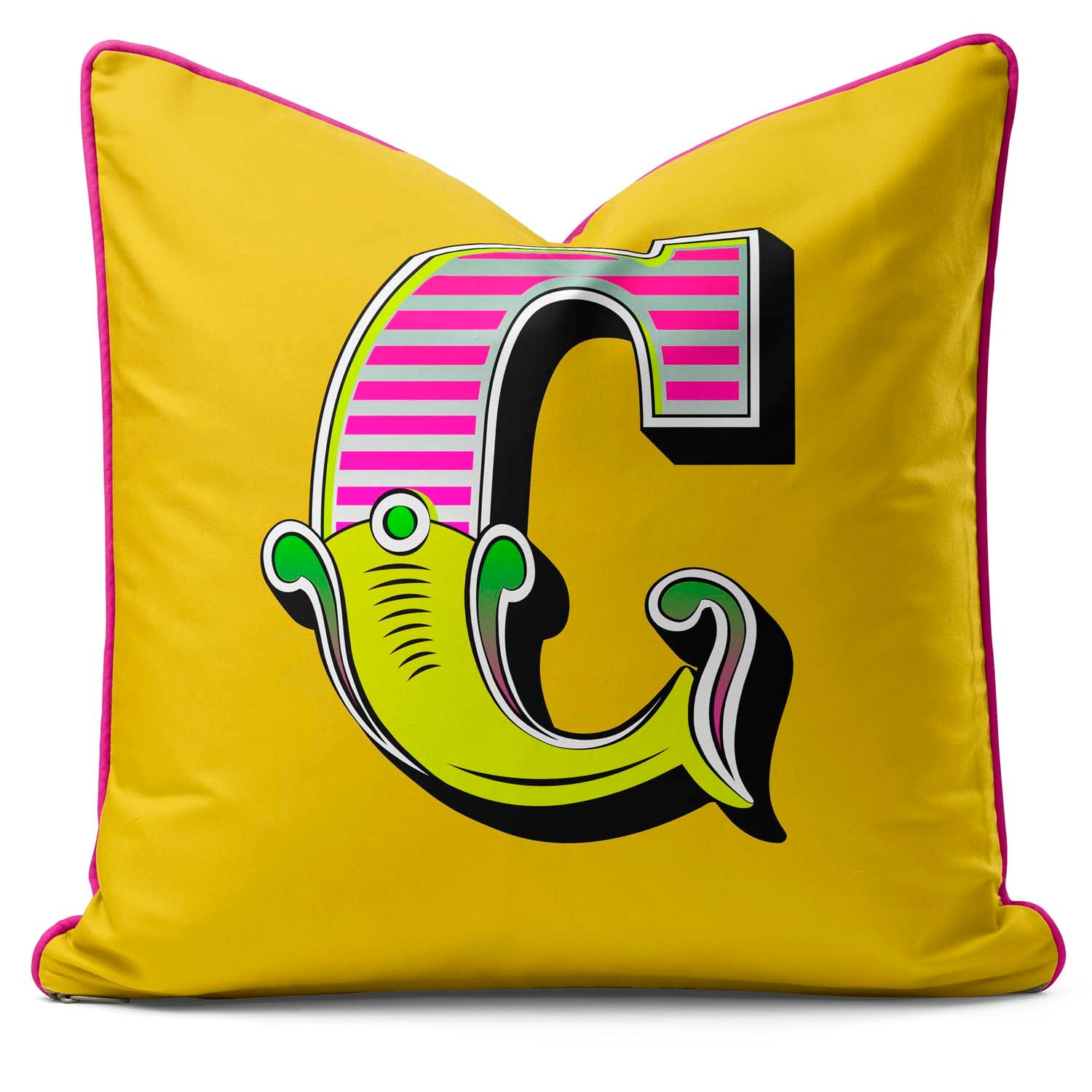 Showtime! - Carnival Font Letter Vibrant Yellow From A to Z