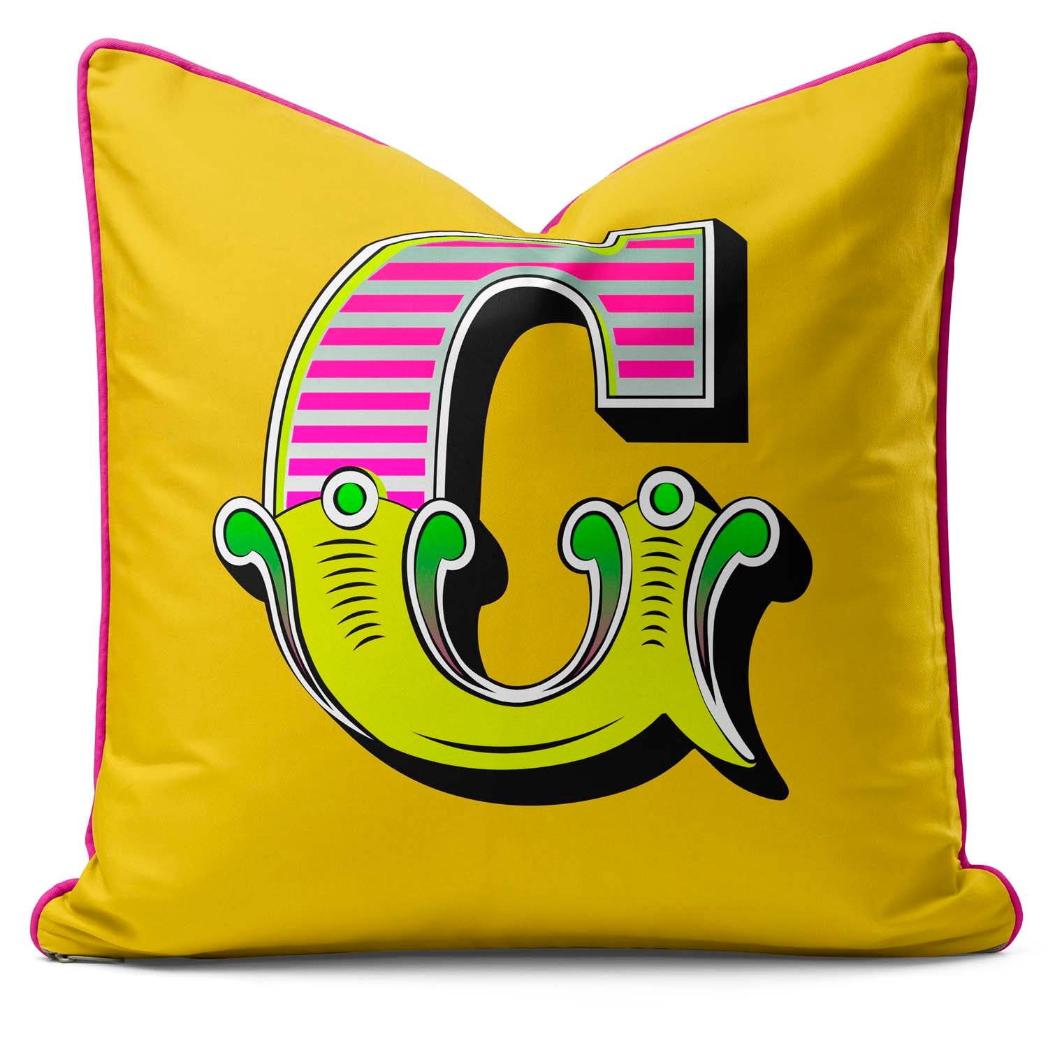 Showtime! - Carnival Font Letter Vibrant Yellow From A to Z