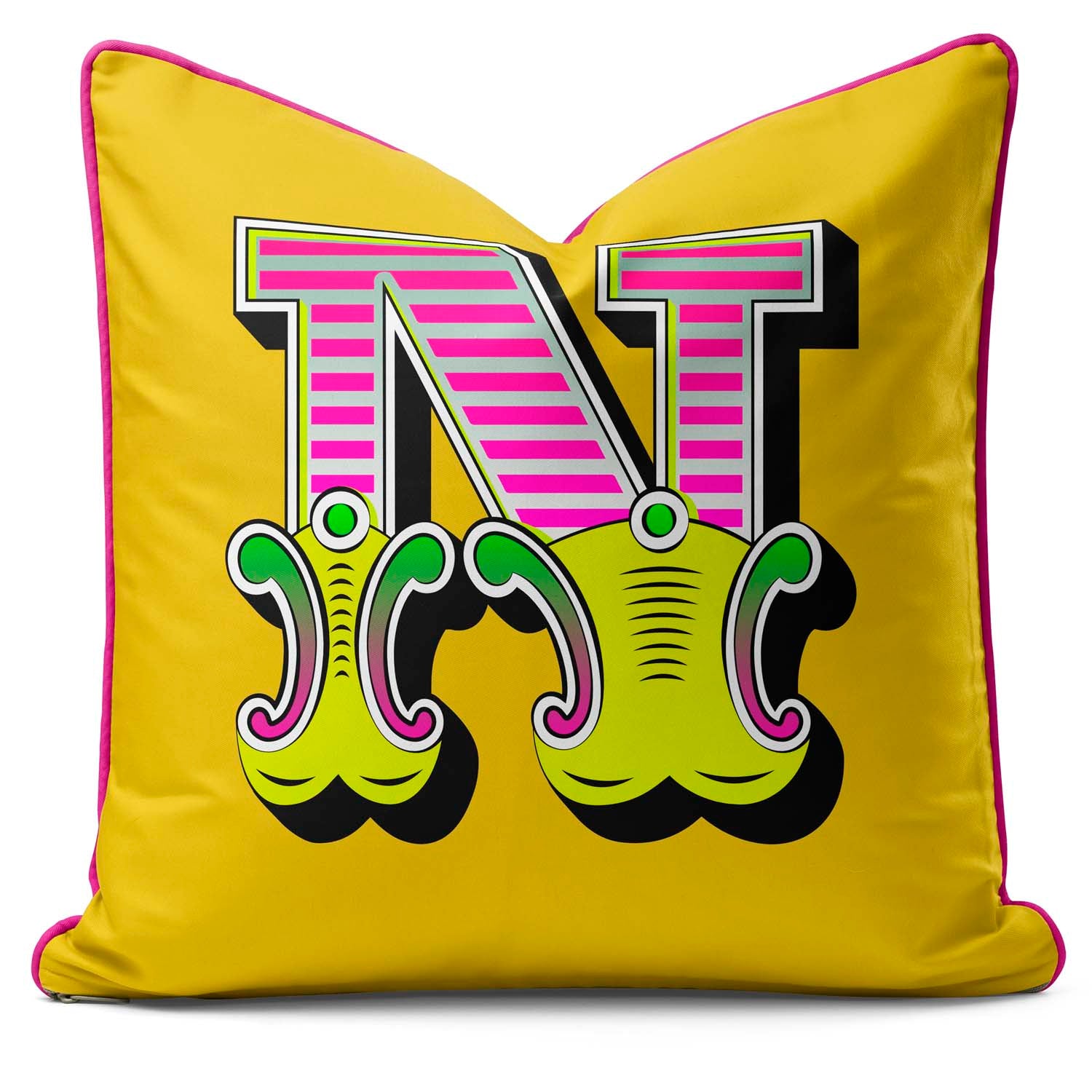 Showtime! - Carnival Font Letter Vibrant Yellow From A to Z