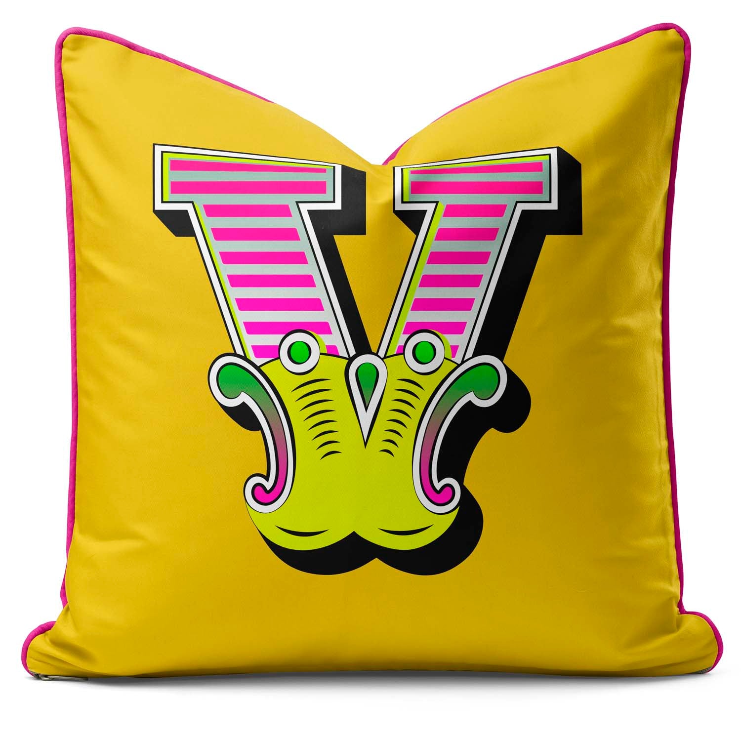 Showtime! - Carnival Font Letter Vibrant Yellow From A to Z