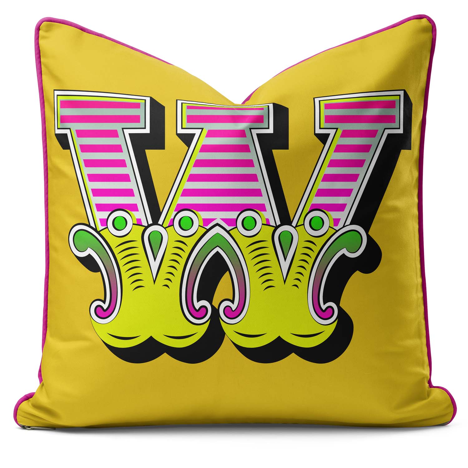 Showtime! - Carnival Font Letter Vibrant Yellow From A to Z