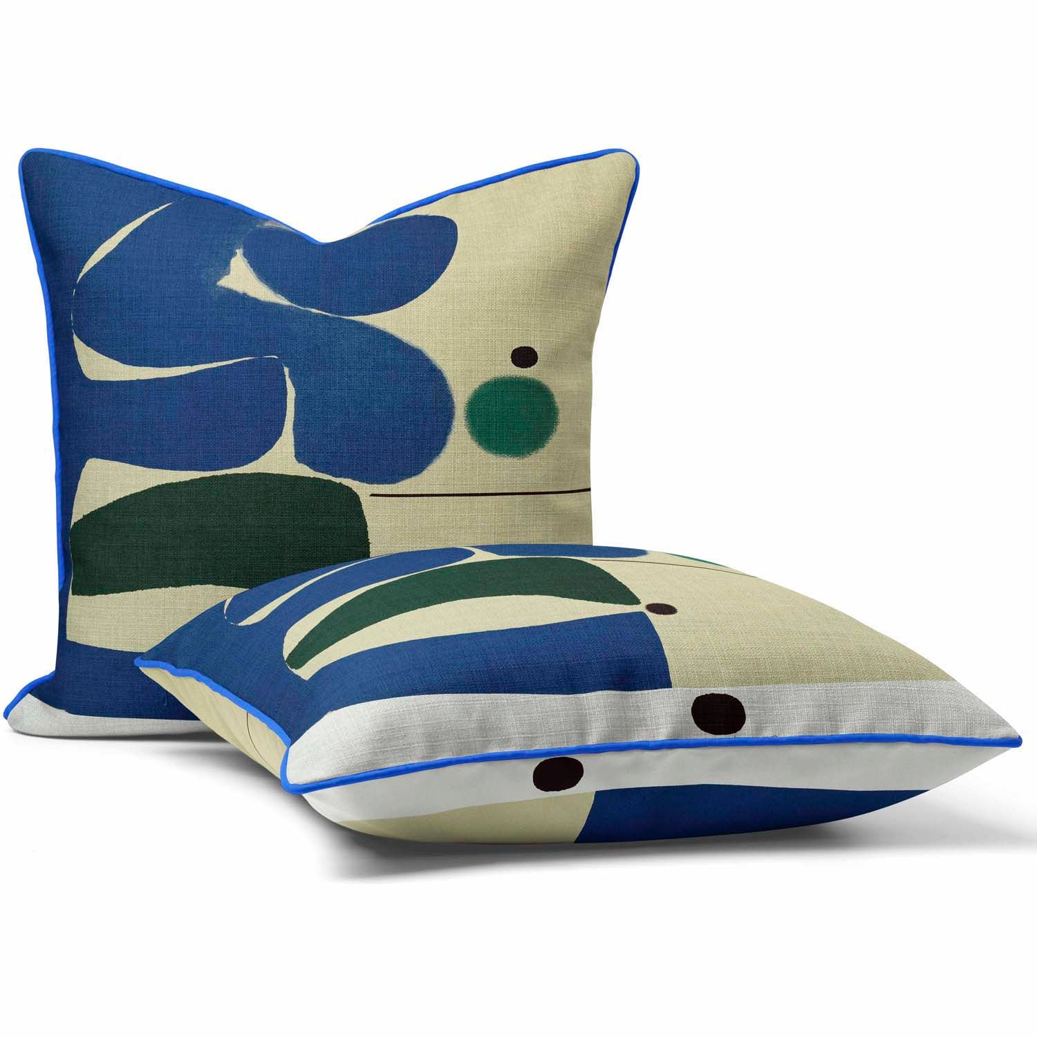 Blue Development Green – TATE – Victor Pasmore Outdoor Cushion