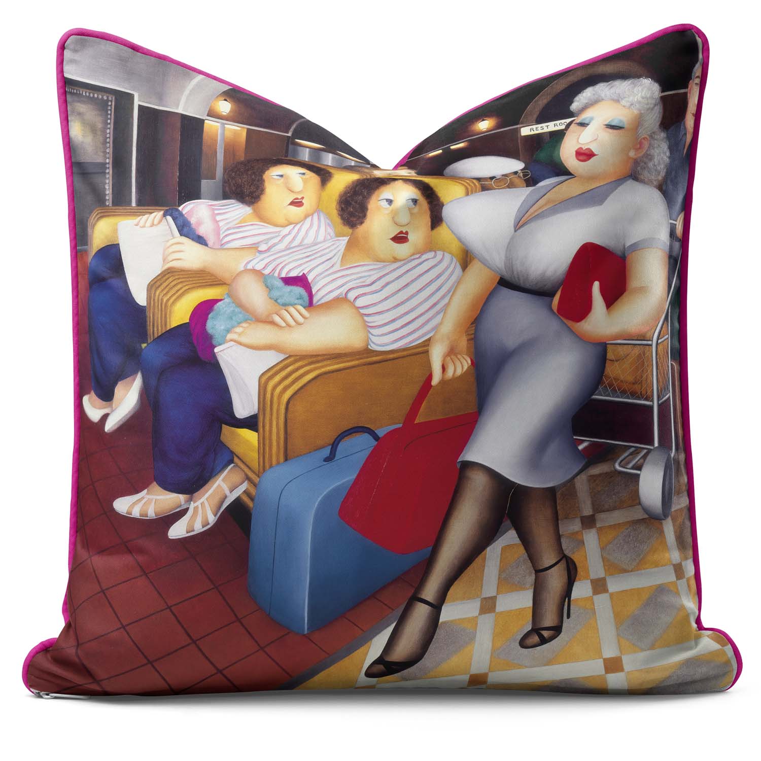 Twins - Beryl Cook Cushion