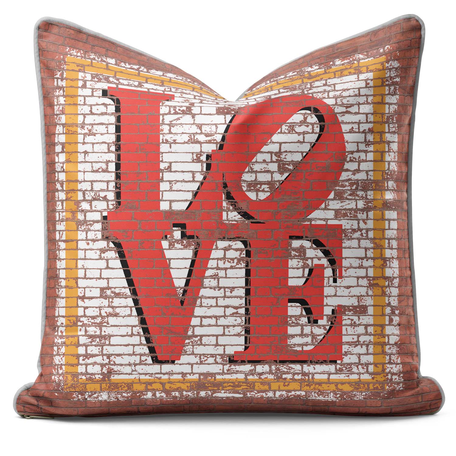 Wall of Love - British Retro Cushion