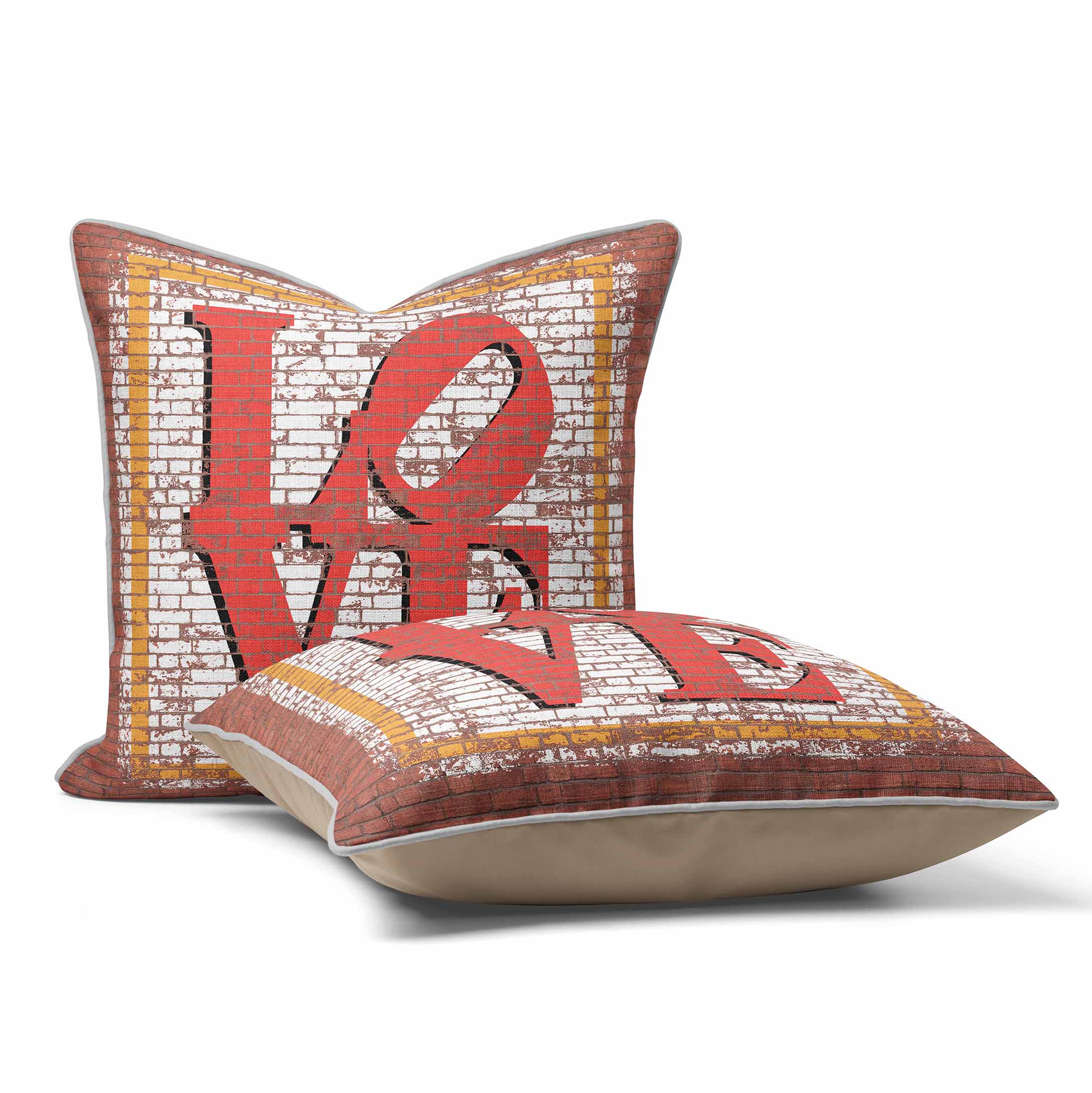 Wall of Love - British Retro Cushion