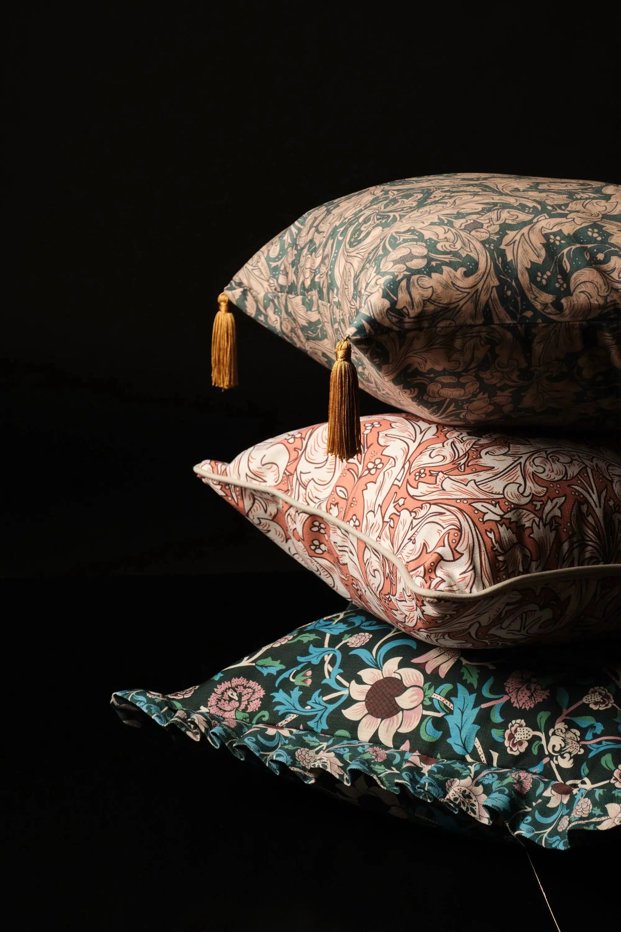 Birds Anemone Peach Fuzz - William Morris Cushion