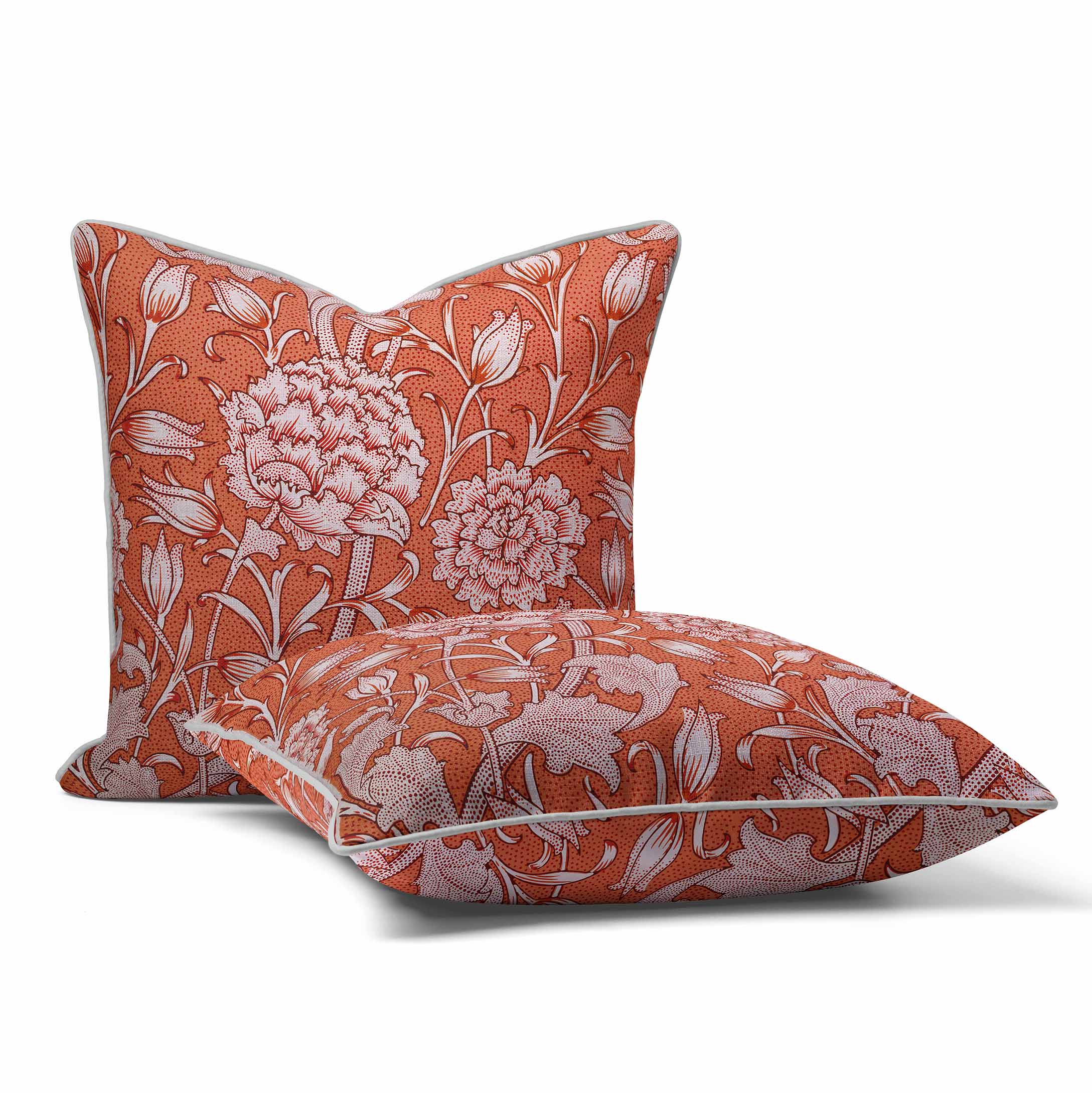 Tulip Dark Peach Fuzz - William Morris Cushion