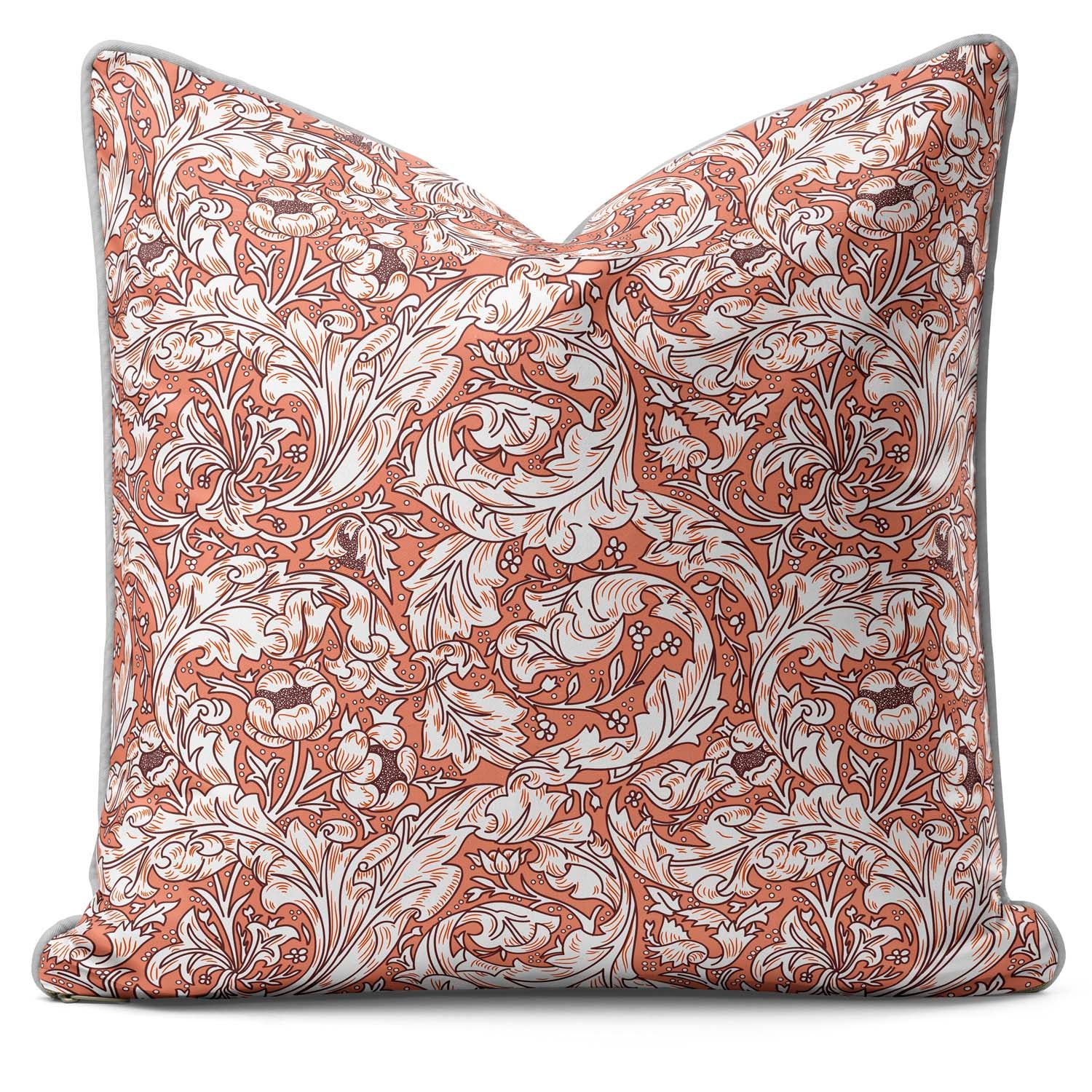 Bachelor's Buttons Dark Peach Fuzz - William Morris Cushion