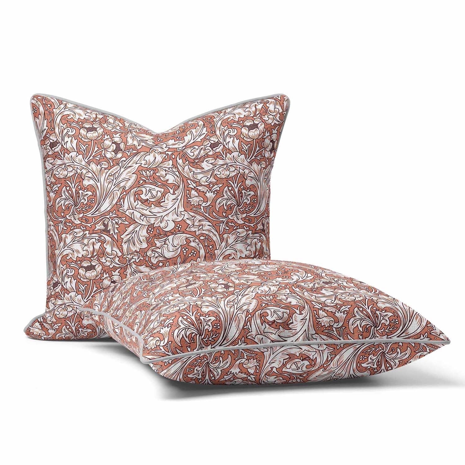 Bachelor's Buttons Dark Peach Fuzz - William Morris Cushion