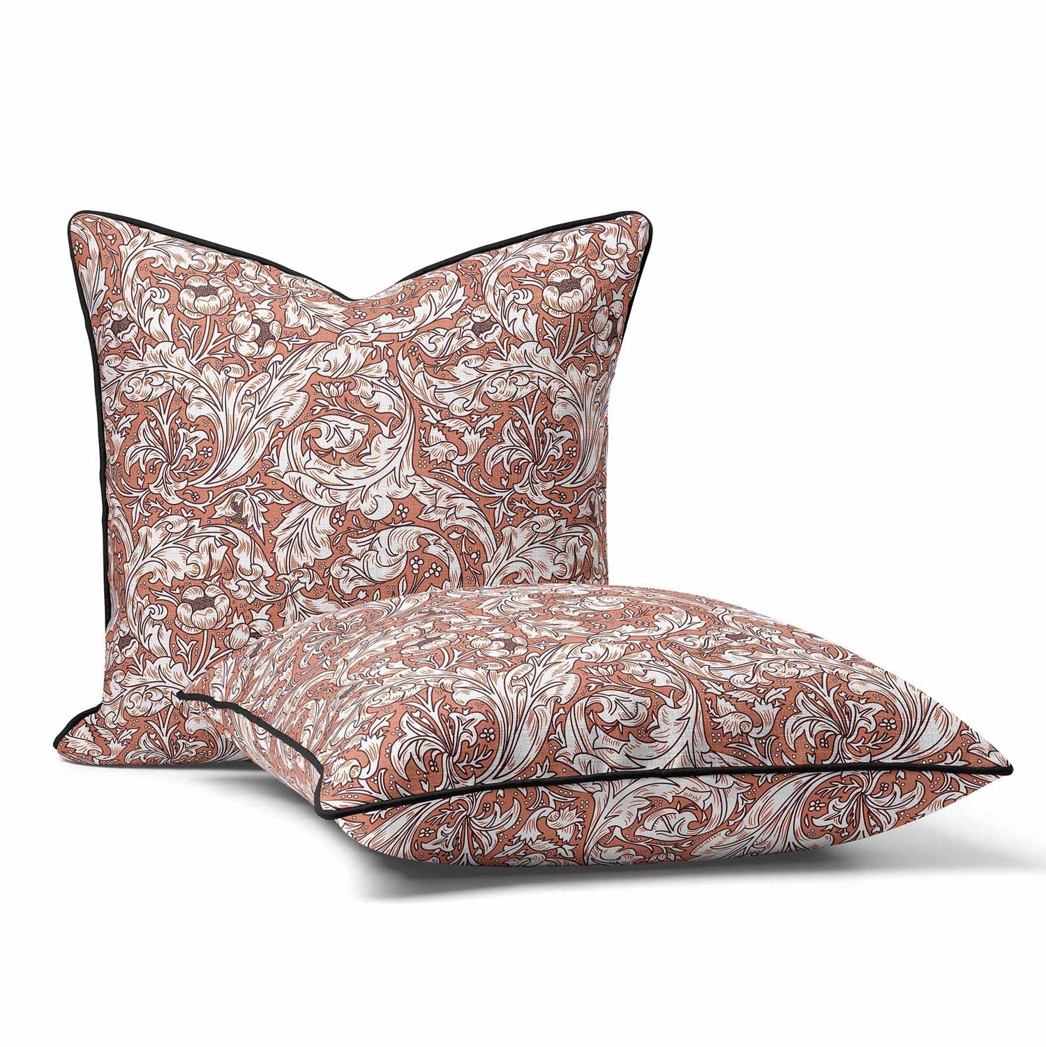 Bachelor's Buttons Dark Peach - William Morris Outdoor Cushion