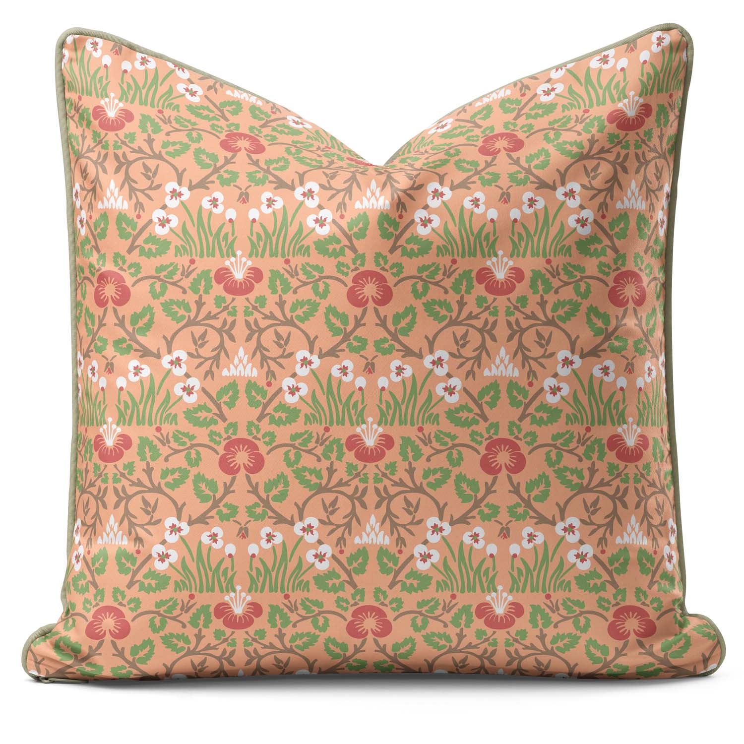 Eyesbright Peach Fuzz - William Morris Cushion