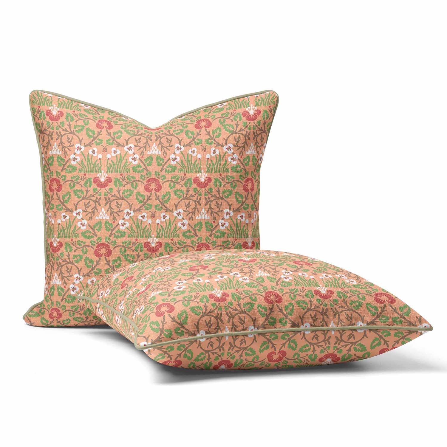 Eyesbright Peach Fuzz - William Morris Cushion