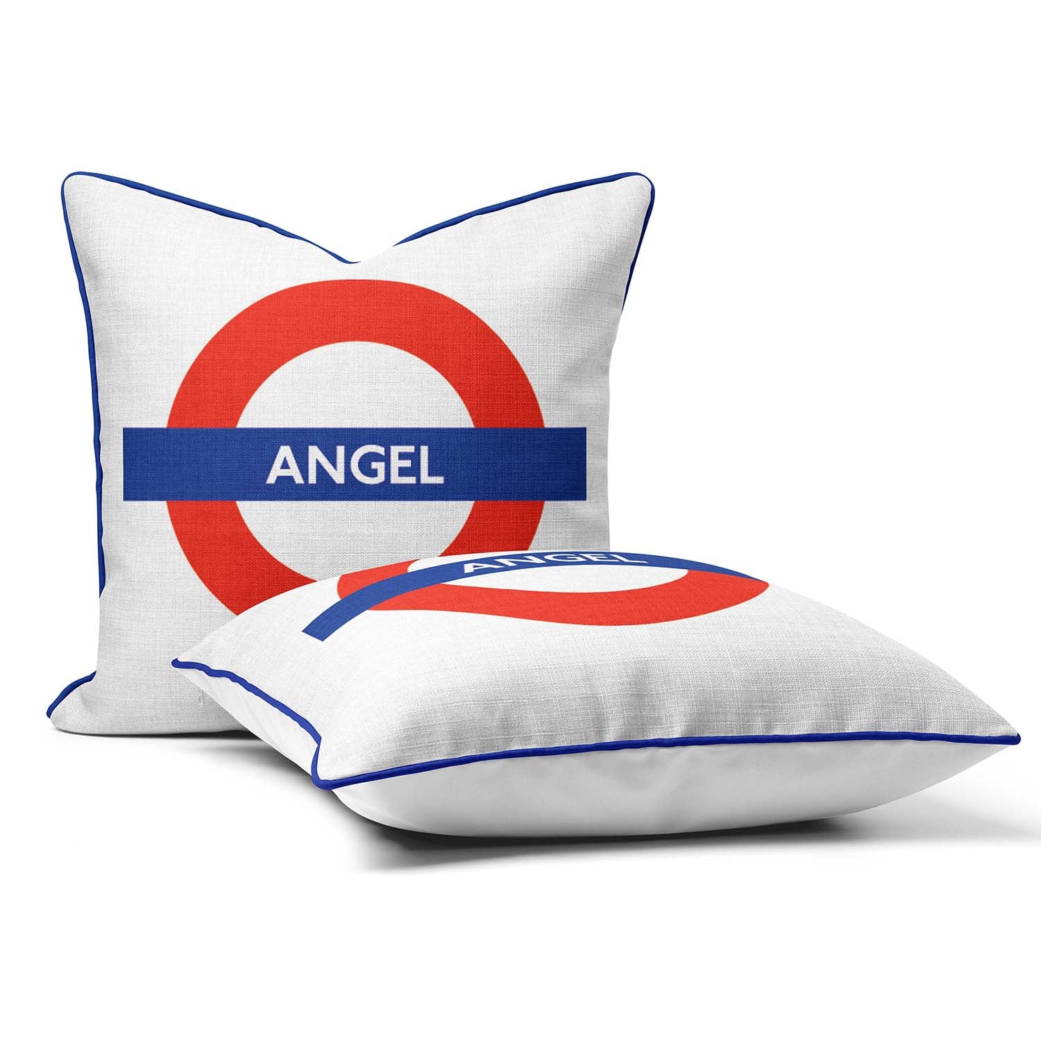 Angel Station - London Underground Roundel Cushion