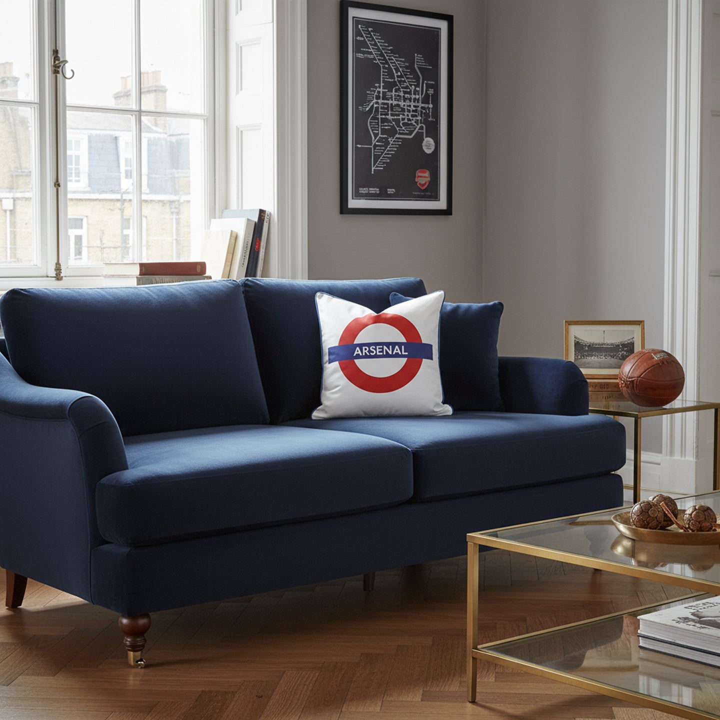 Arsenal Station - London Underground Roundel Cushion