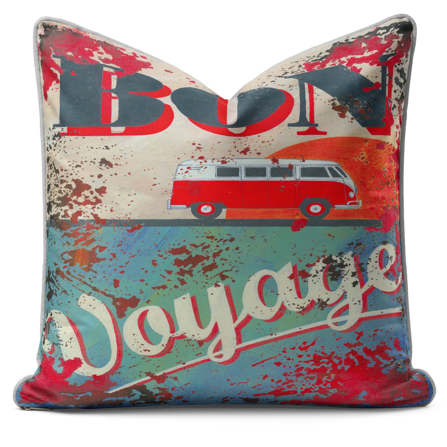 Bon Voyage - British Retro Cushion