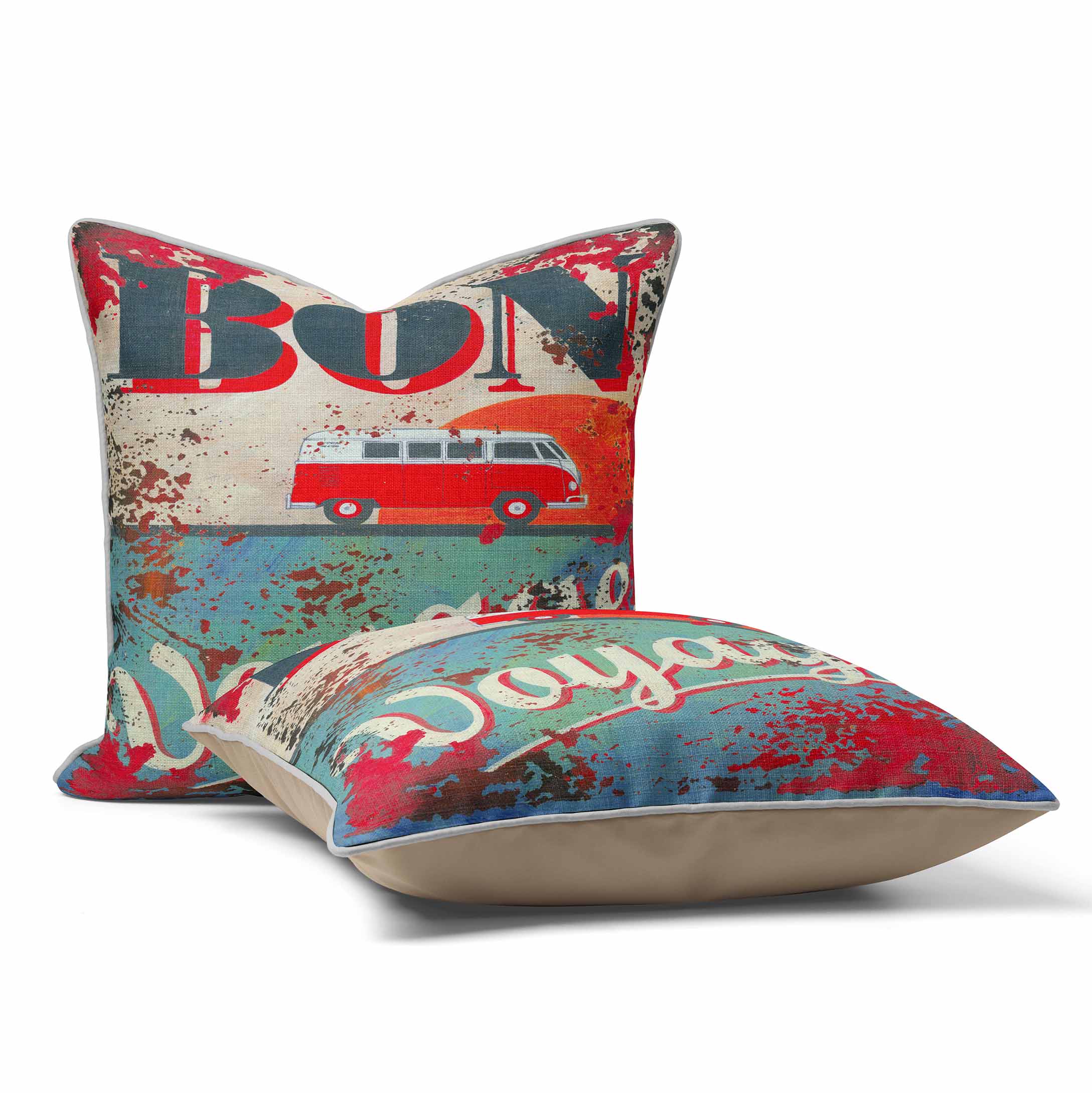 Bon Voyage - British Retro Cushion