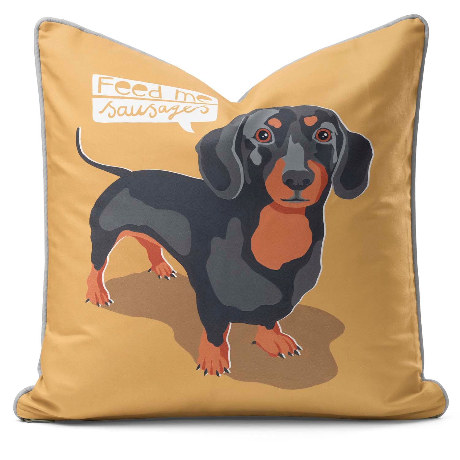 Take Me Out Dachshund - British Retro Cushion