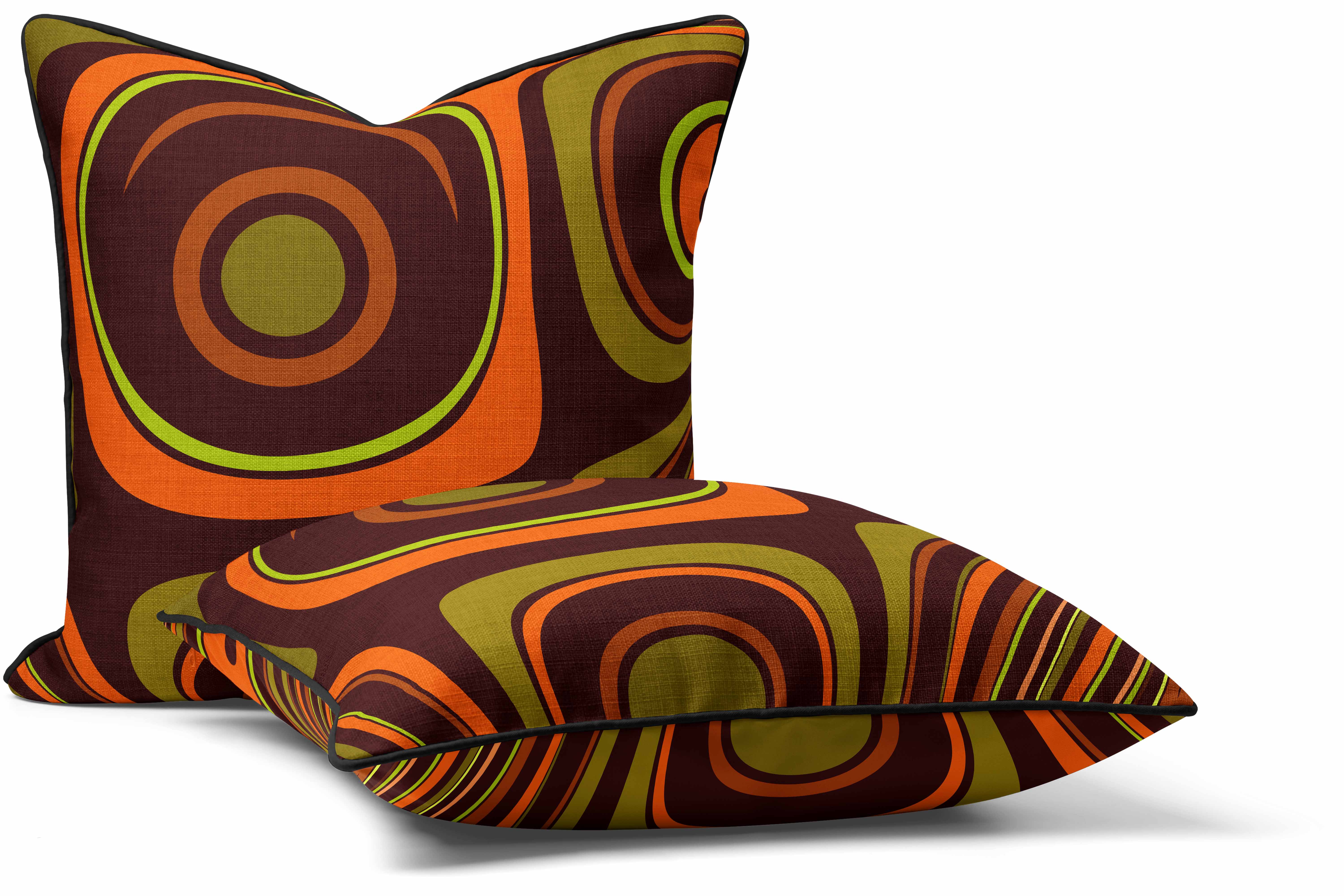 Tangerine Glow - Abstract Outdoor Cushion