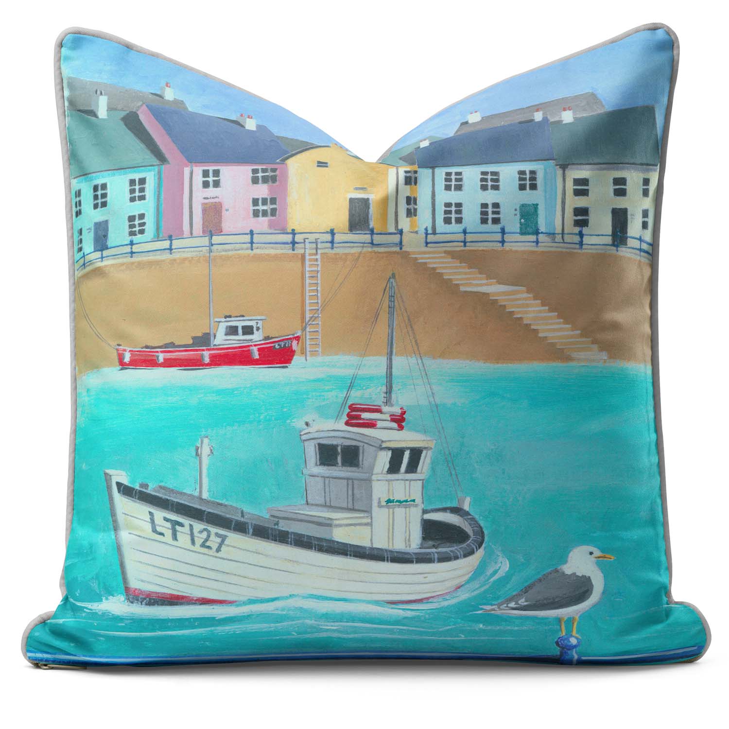 Fishing Boat - British Retro Cushion