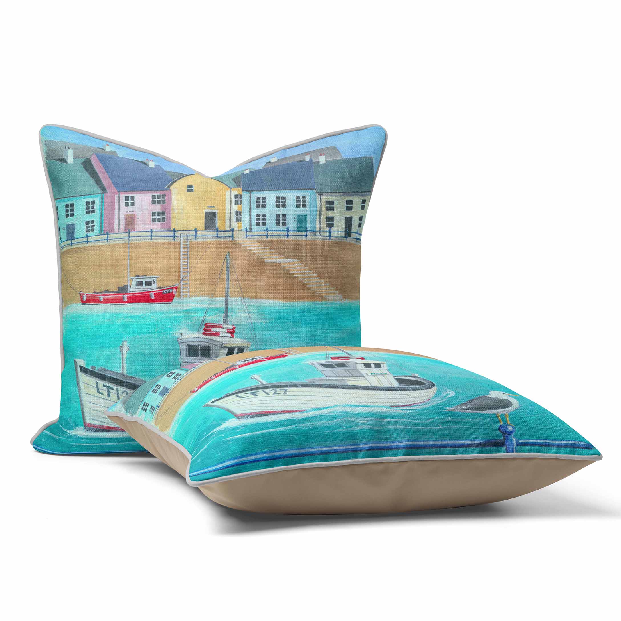 Fishing Boat - British Retro Cushion