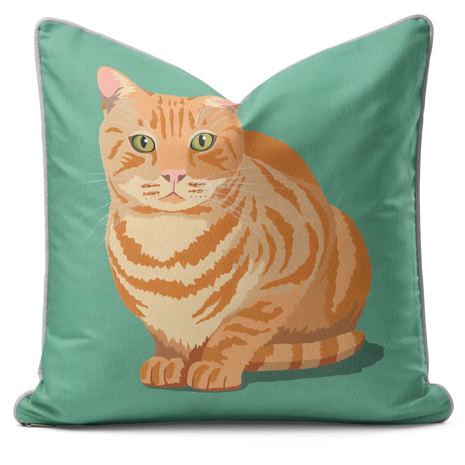 Ginger Cat Cushion - British Retro Cushion