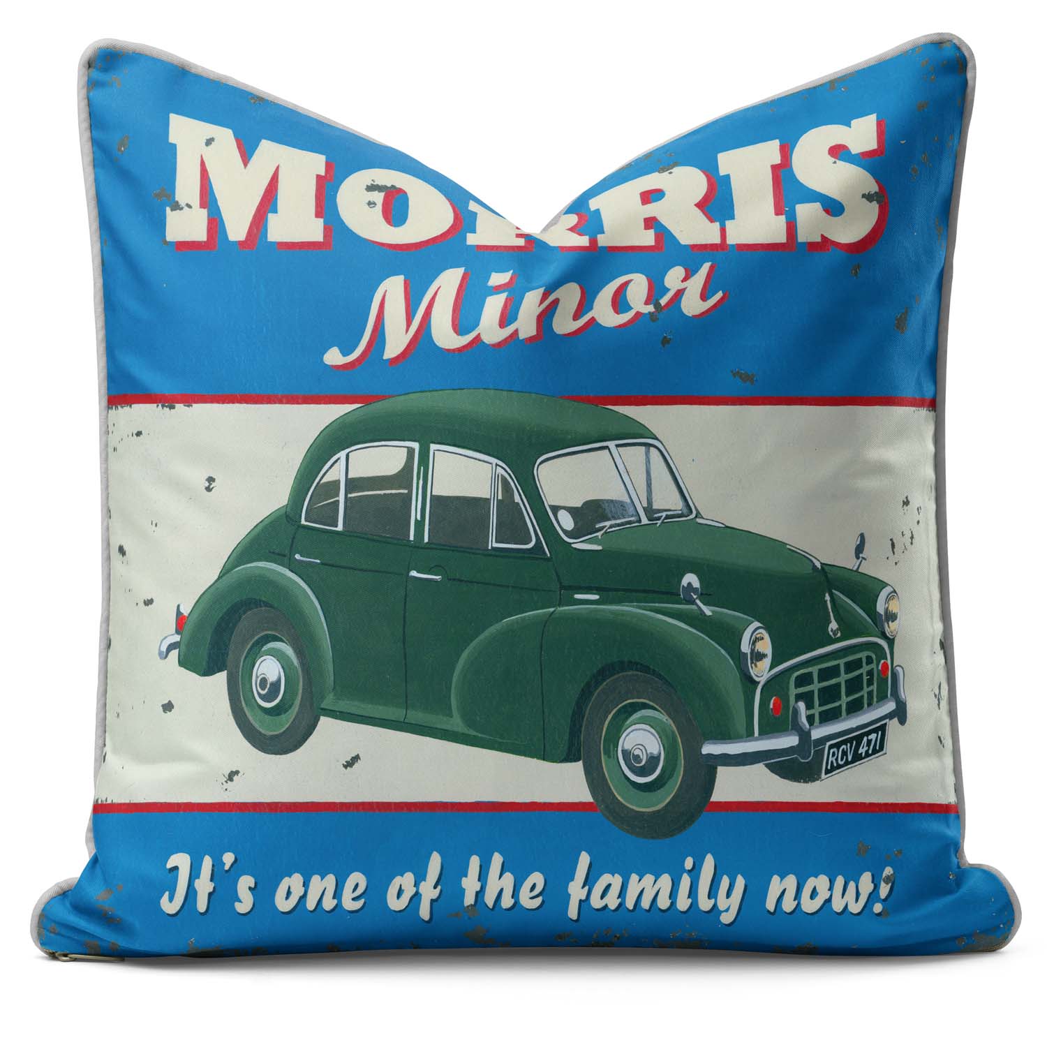 Morris Minor Car - Martin Wiscombe - Art Print Cushion