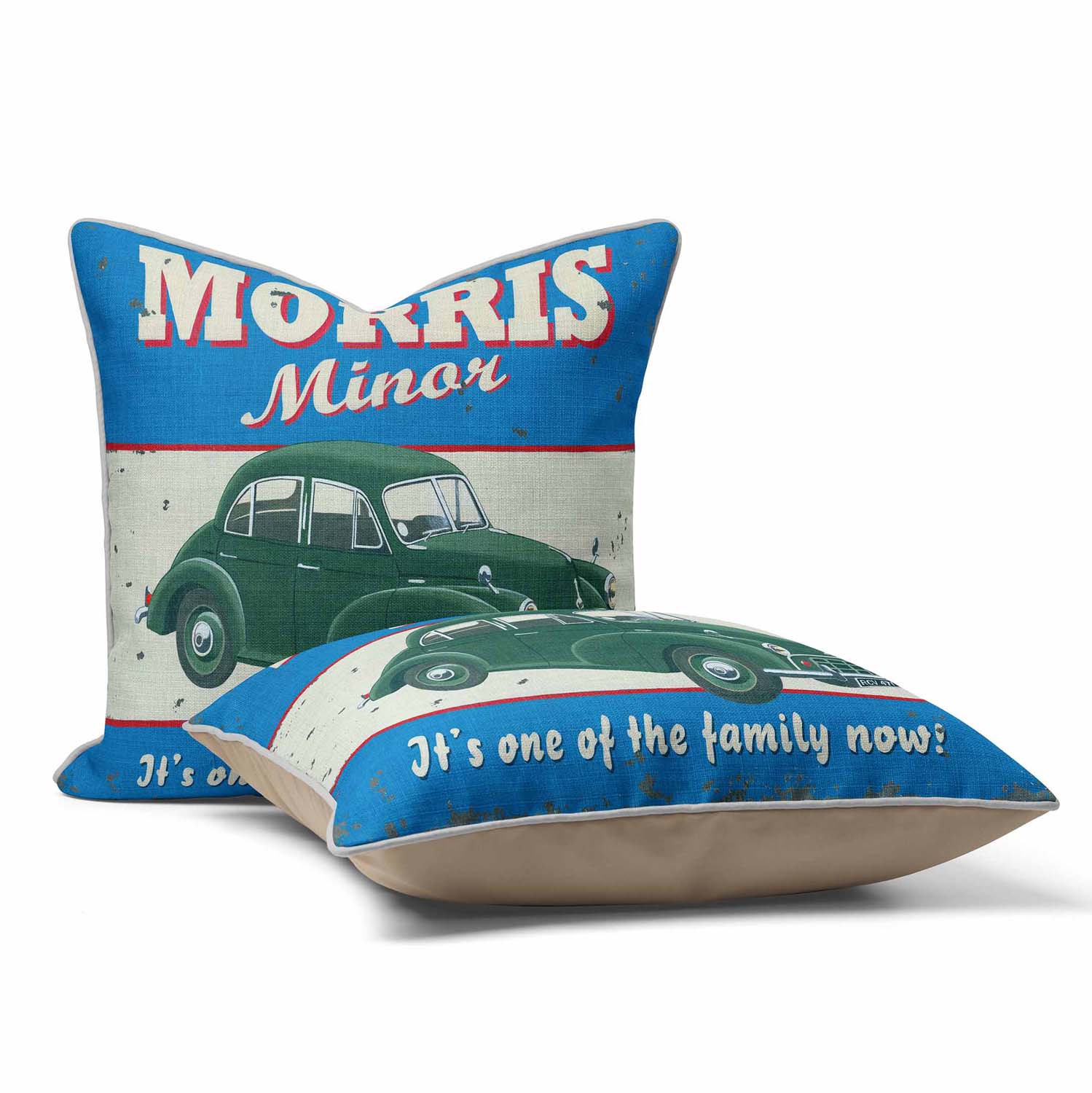 Morris Minor Car - Martin Wiscombe - Art Print Cushion