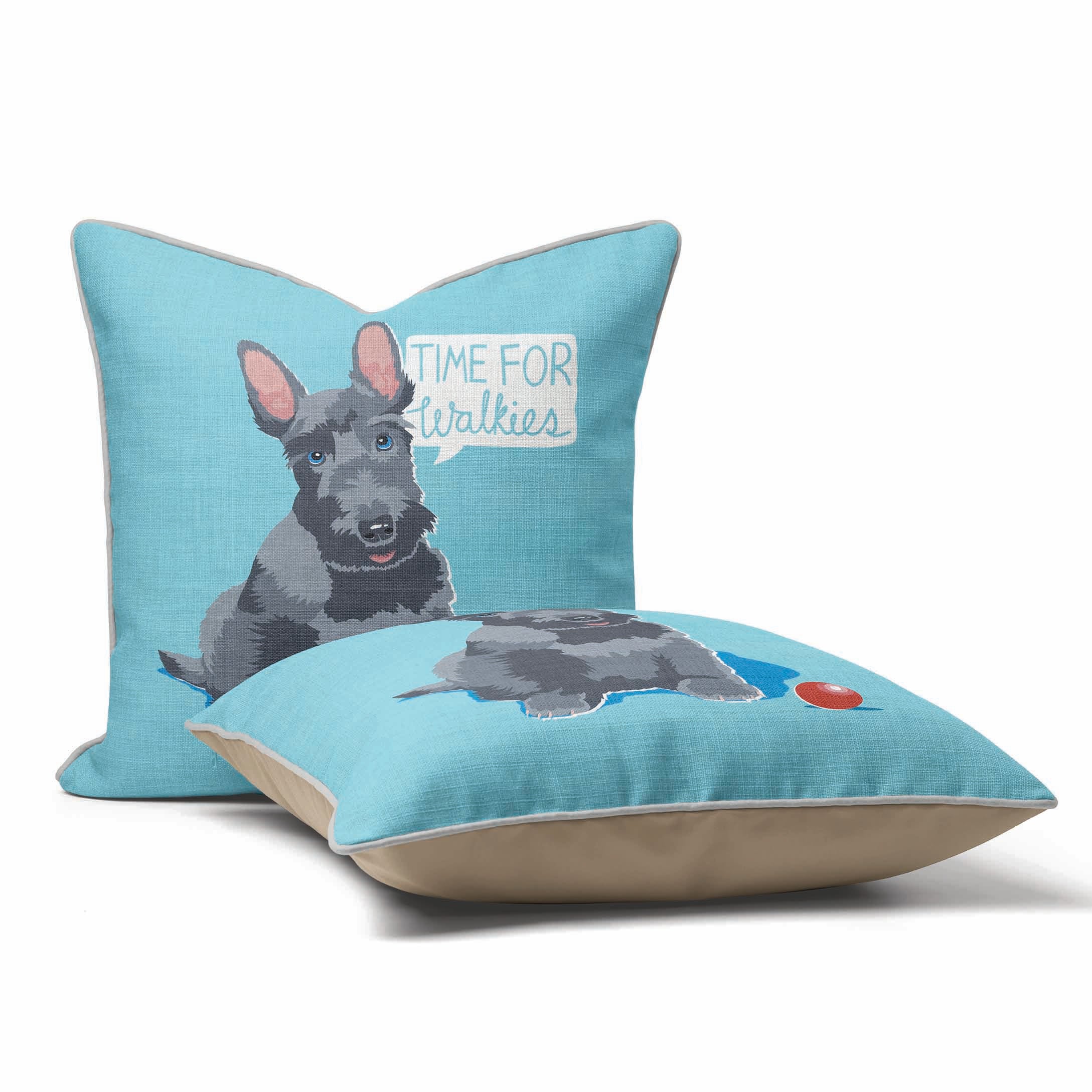 Scottie Terrier - British Retro Cushion