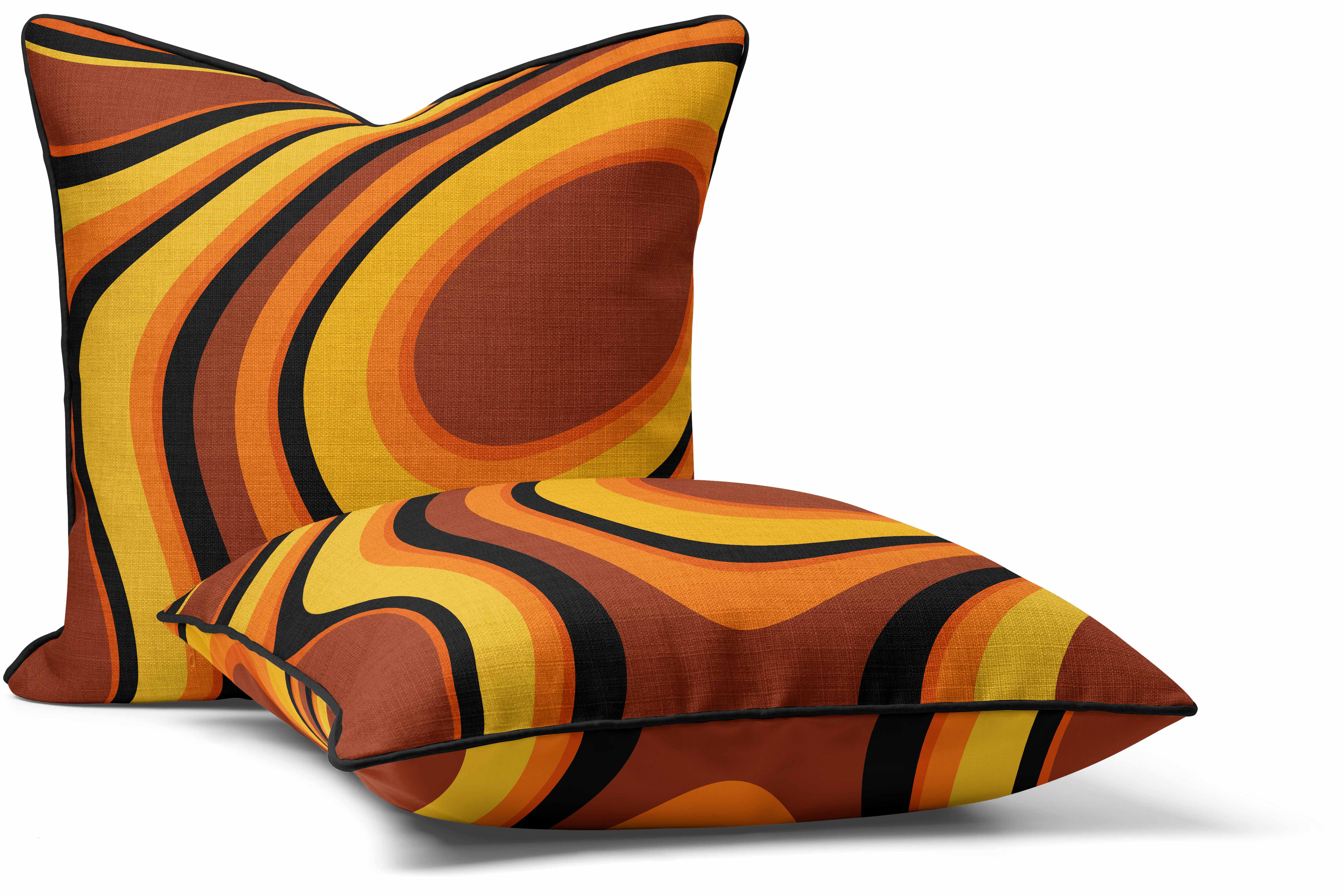 Orange Lust - Abstract Outdoor Cushion